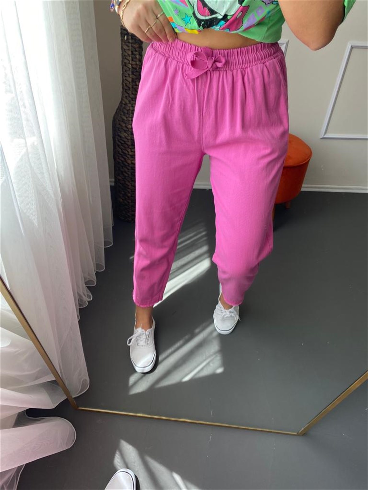 Pamuk keten pantalon