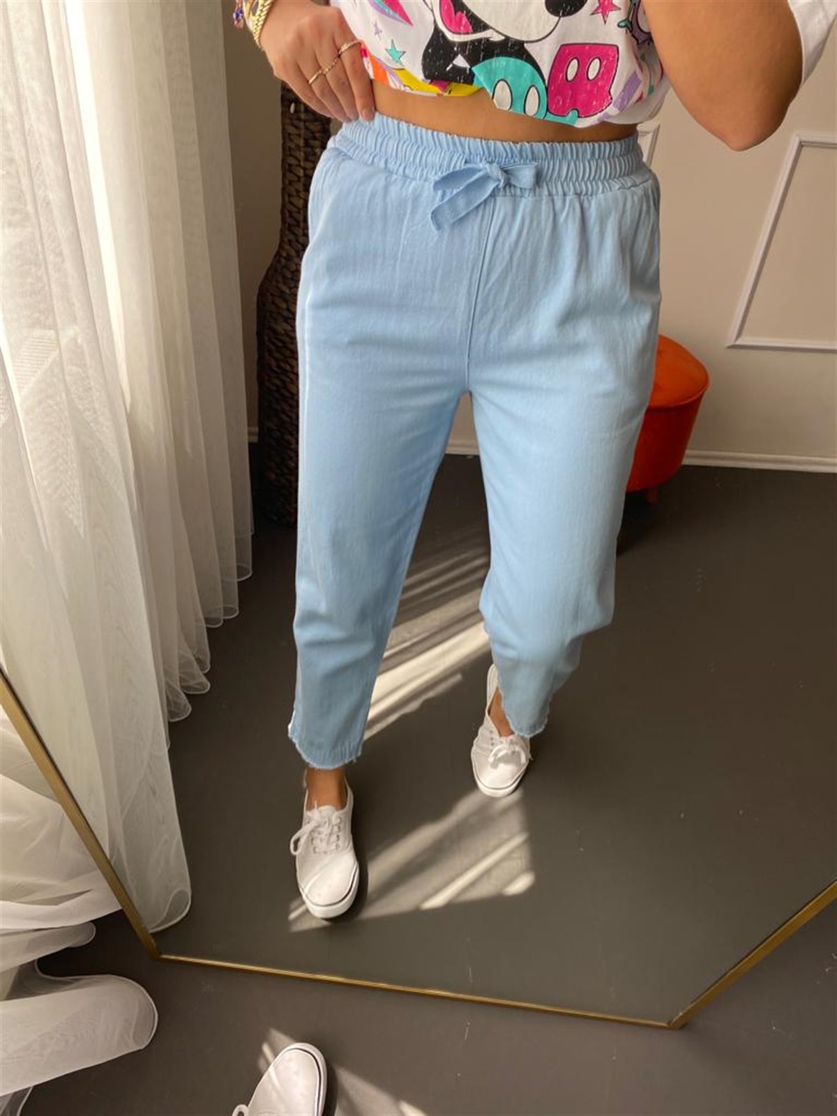 Pamuk keten pantalon