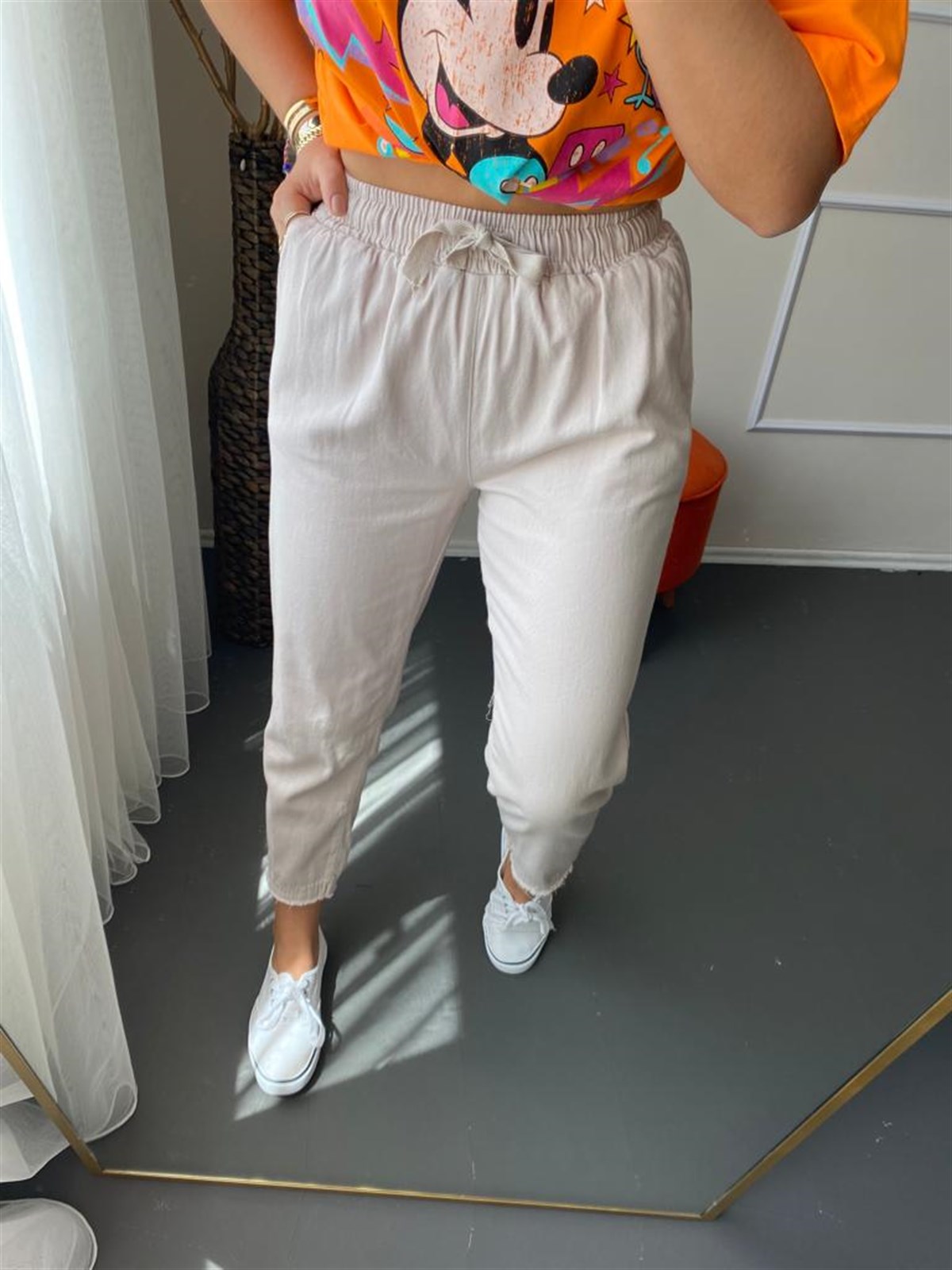Pamuk keten pantalon