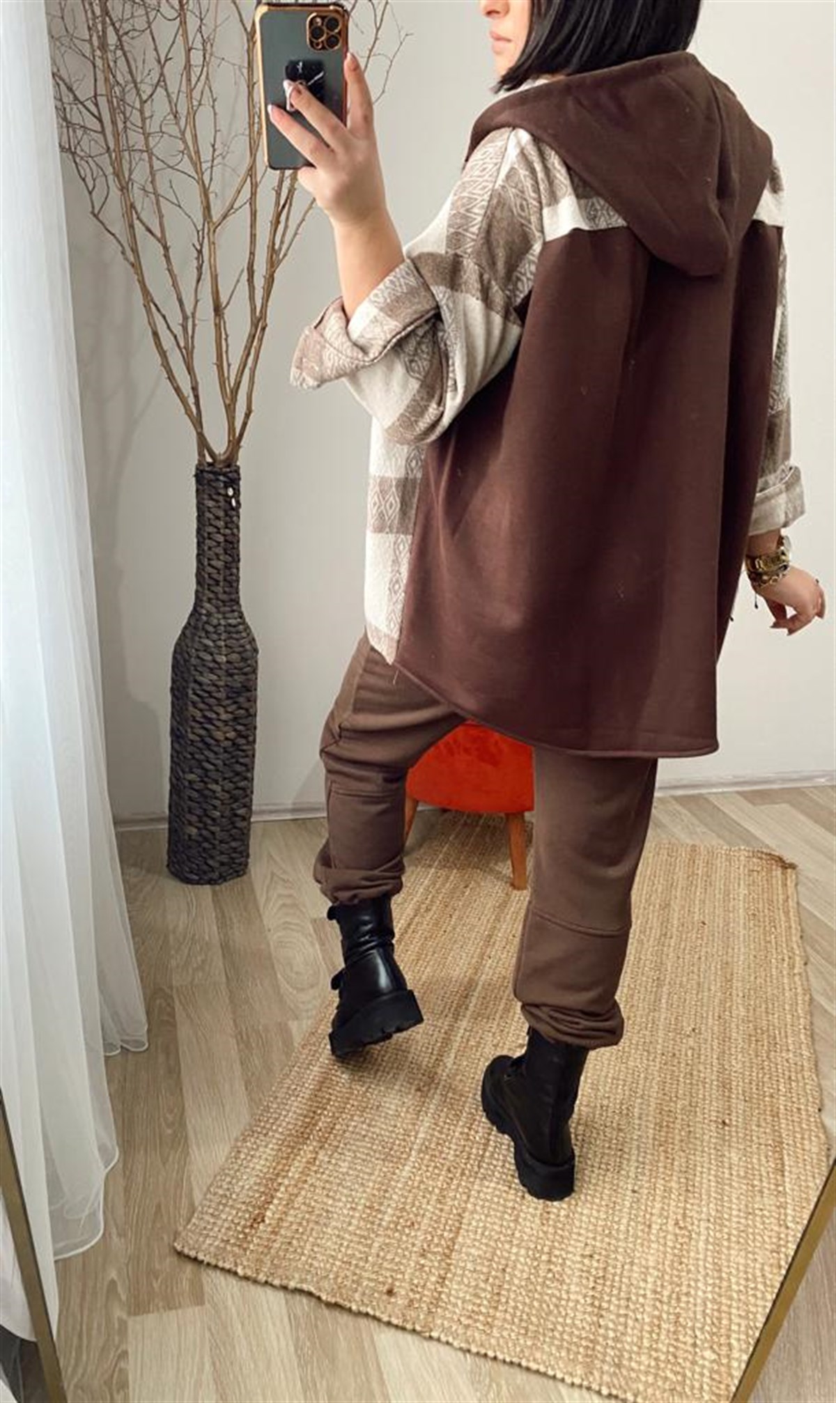 Pamuklu sweat detaylı gomlek ceket