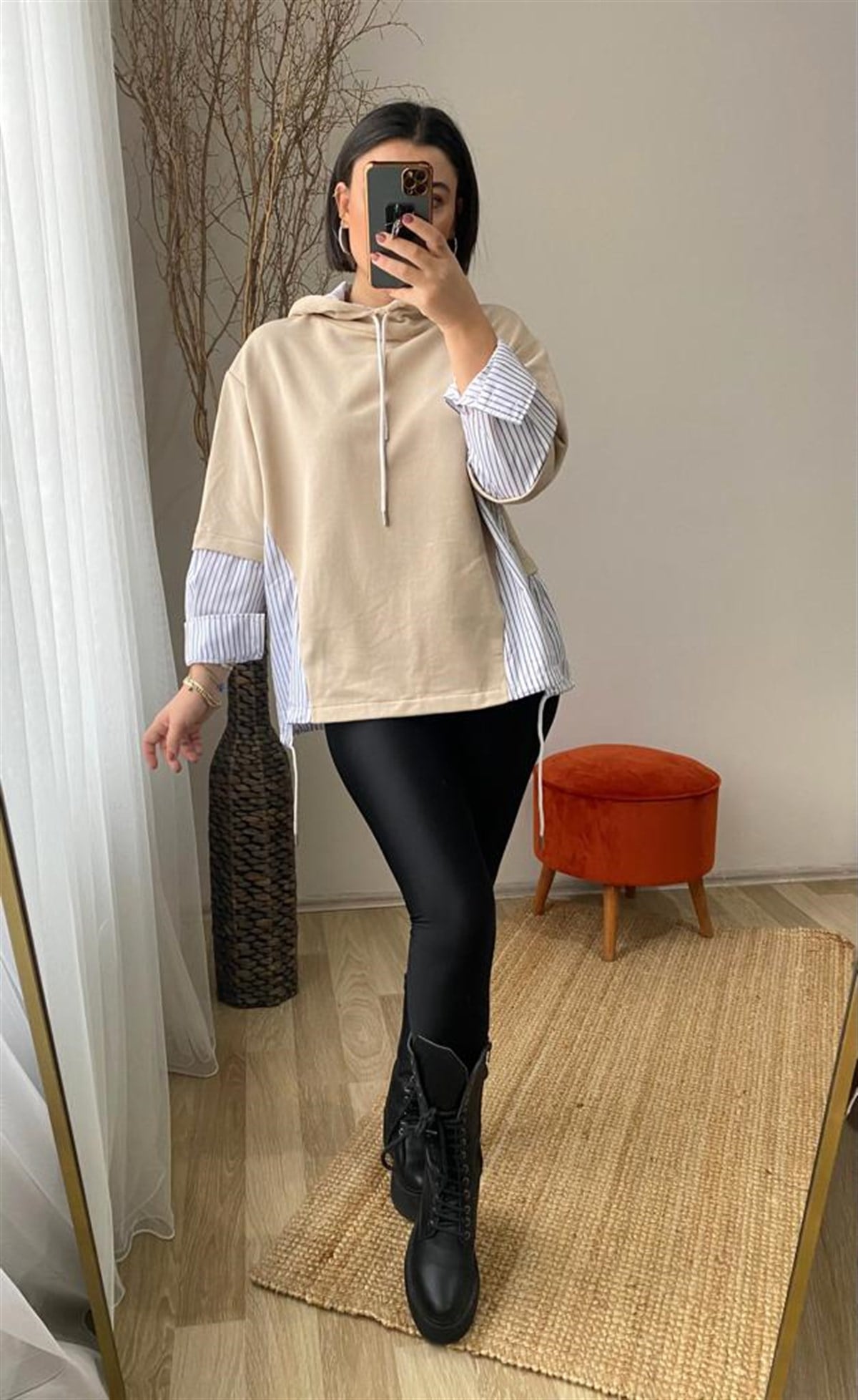 Pamuklu tasarım sweat
