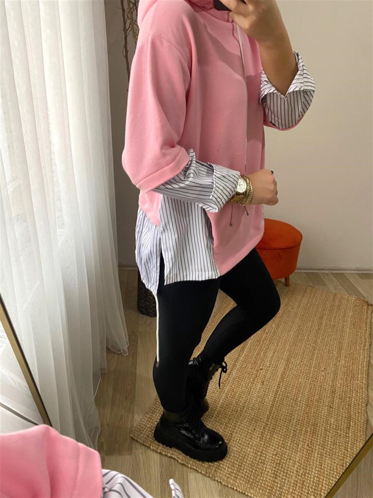 Pamuklu tasarım sweat