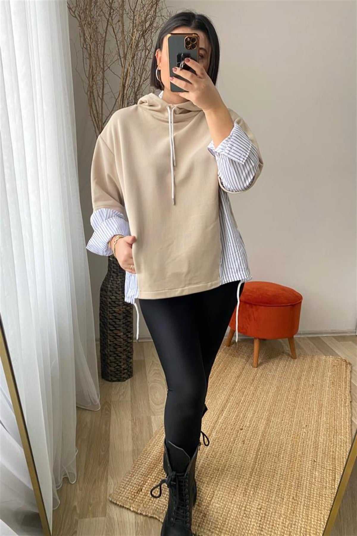 Pamuklu tasarım sweat