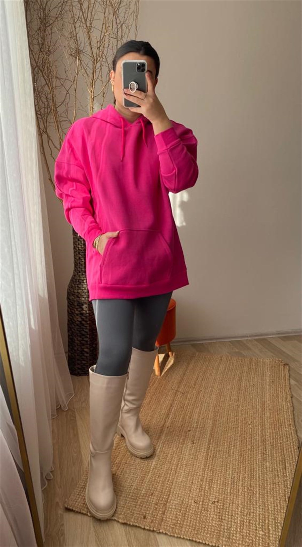 Pamuklu to yapı ıcı sardonlu sweat