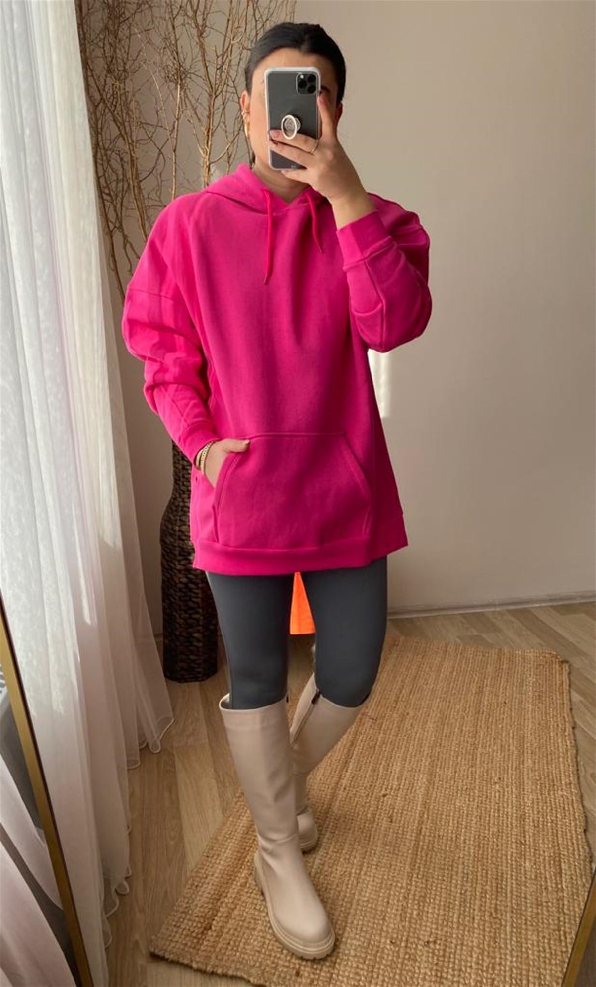 Pamuklu to yapı ıcı sardonlu sweat