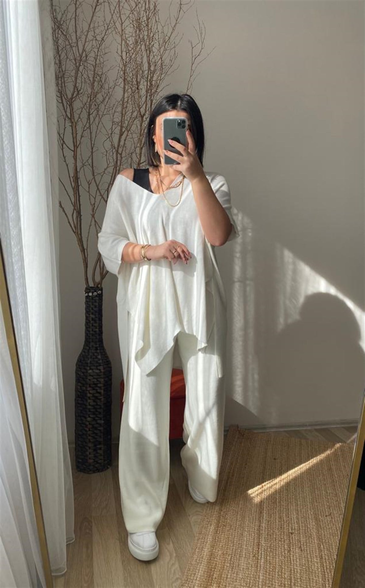 Standart beden celık orgu trıko pantalon
