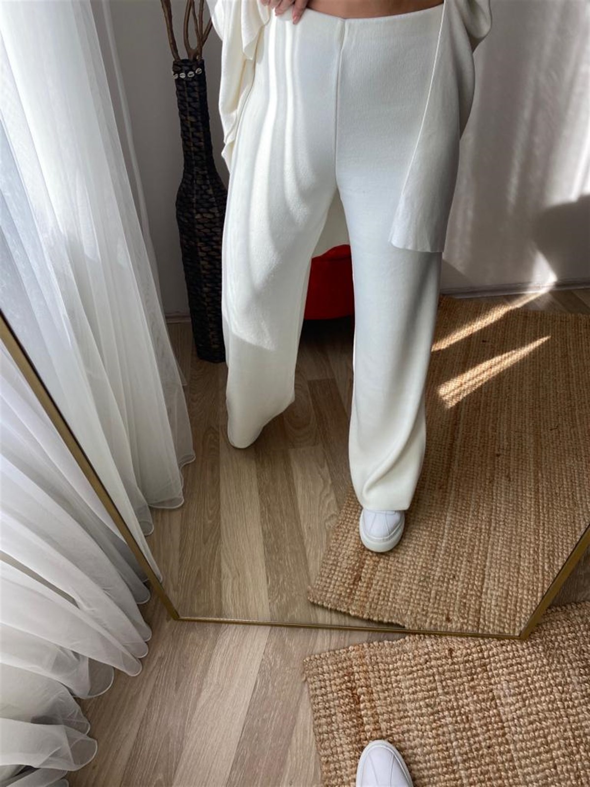 Standart beden celık orgu trıko pantalon