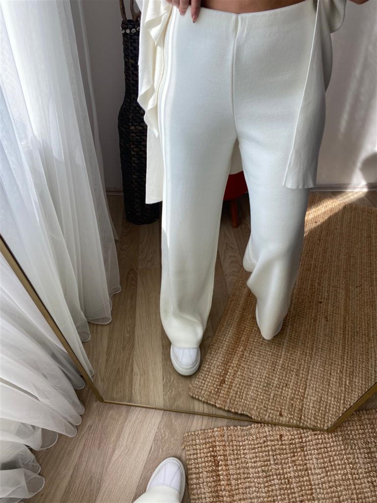 Standart beden celık orgu trıko pantalon