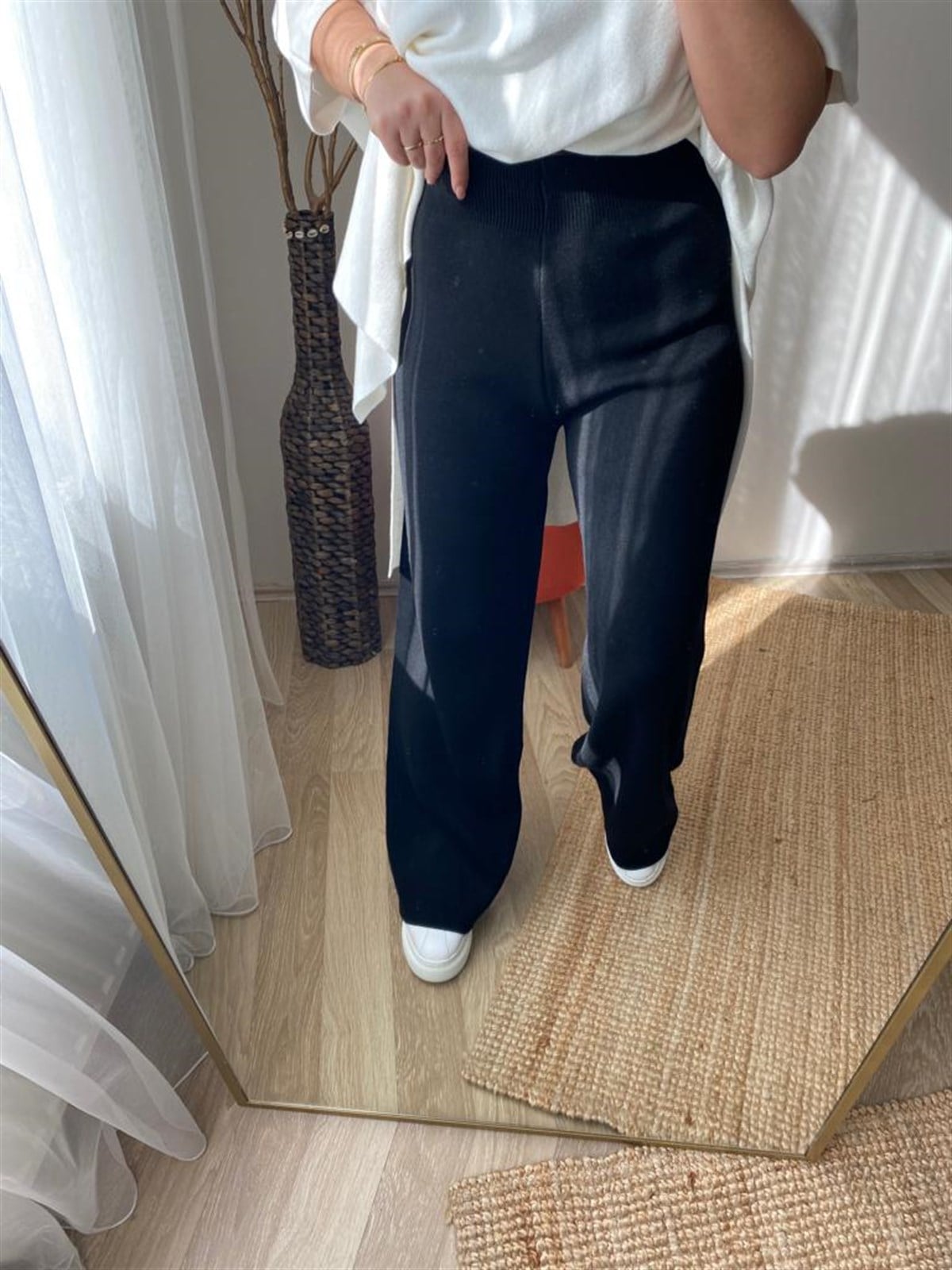 Standart beden celık orgu trıko pantalon