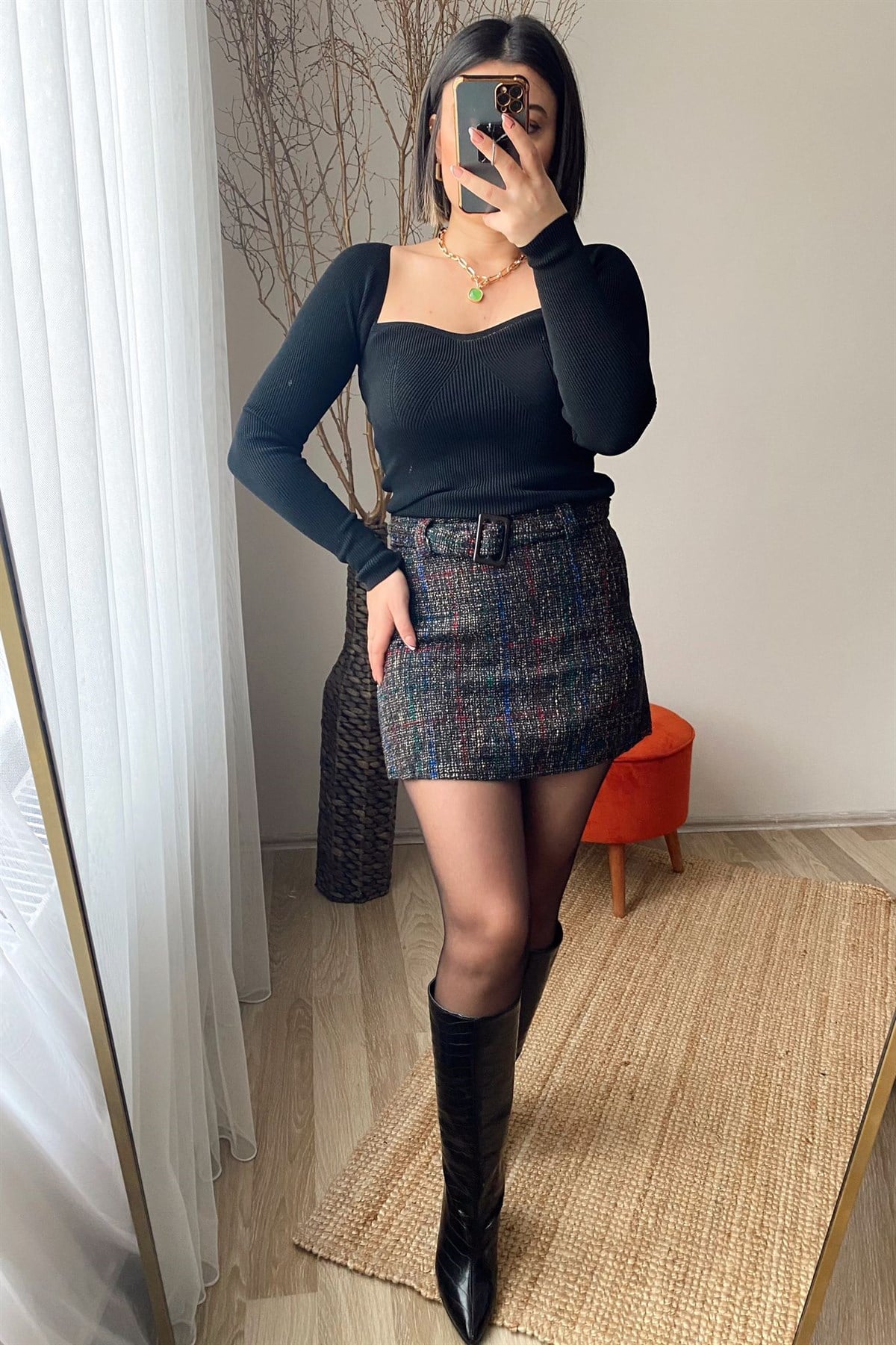 Standart beden opucuk yaka trıko