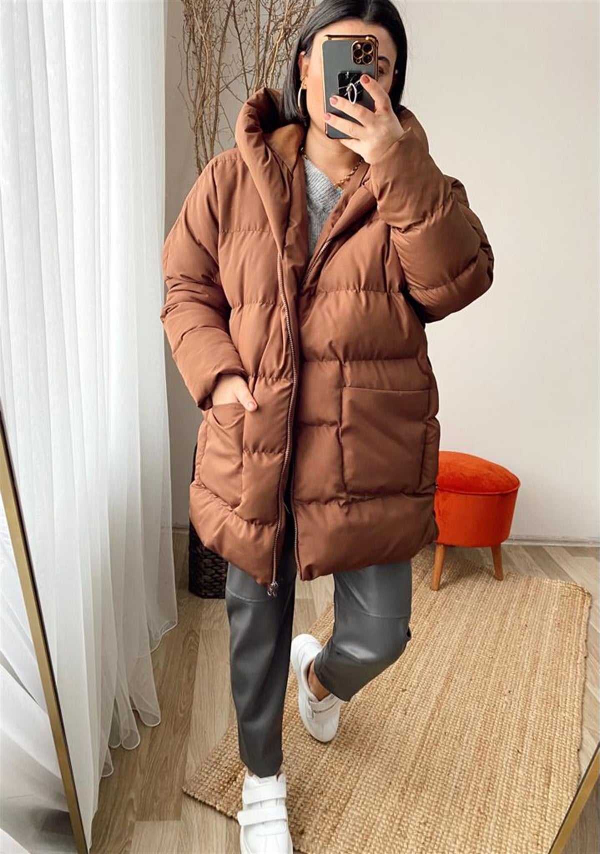 Standart beden şişme mont