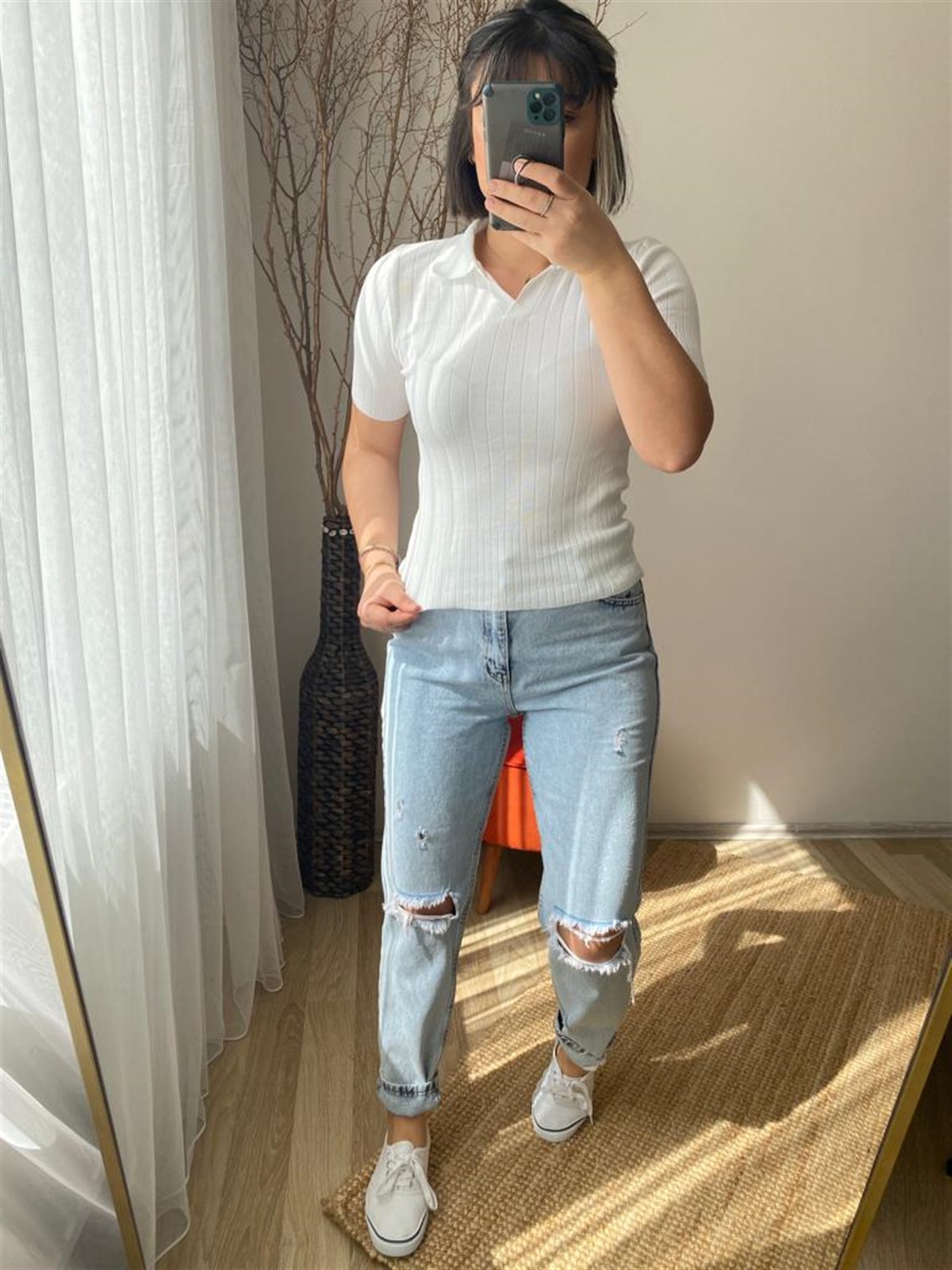 Standart beden trıko bluz