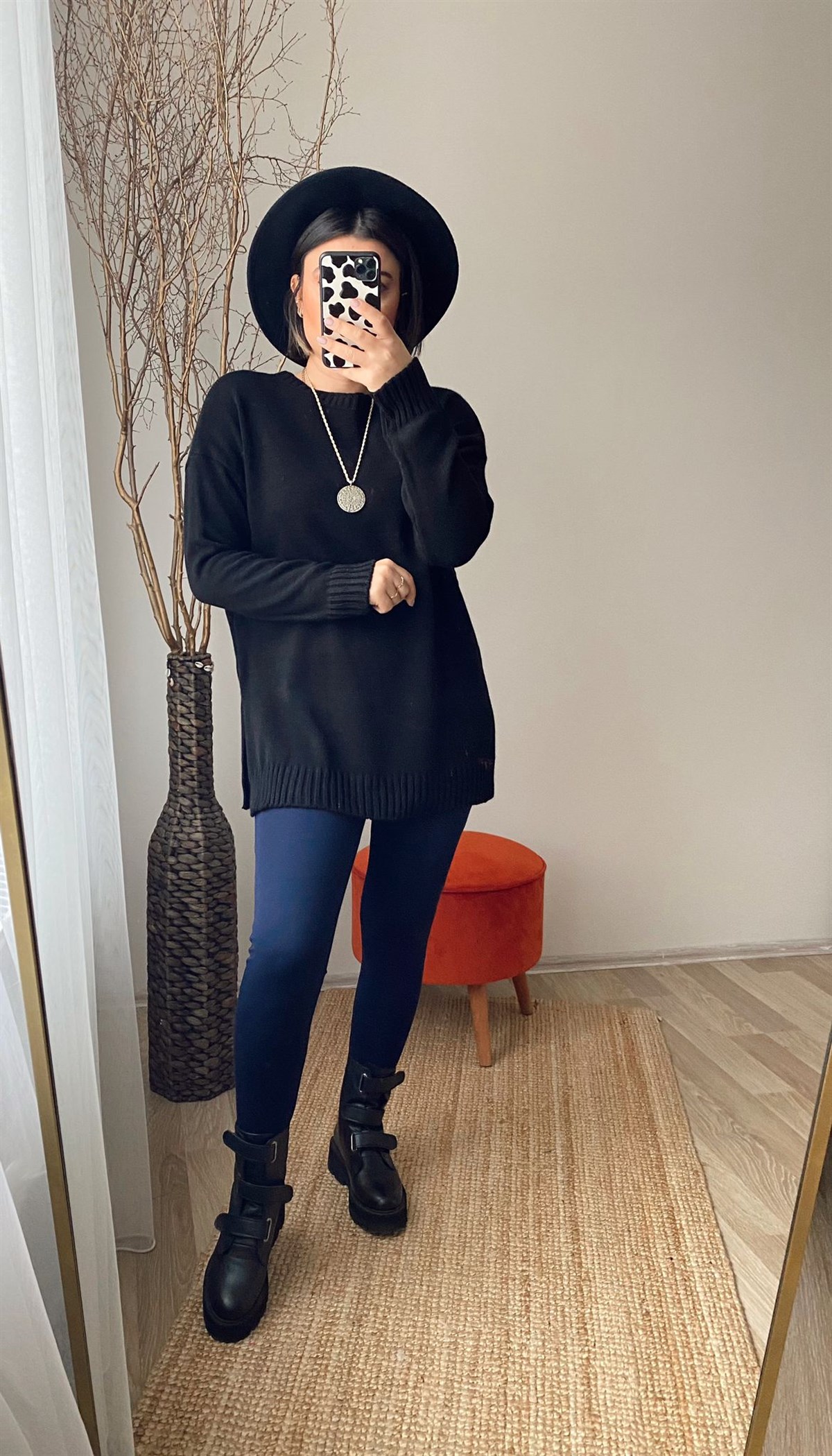 Standart beden yandan yırtmaclı standart beden trıko