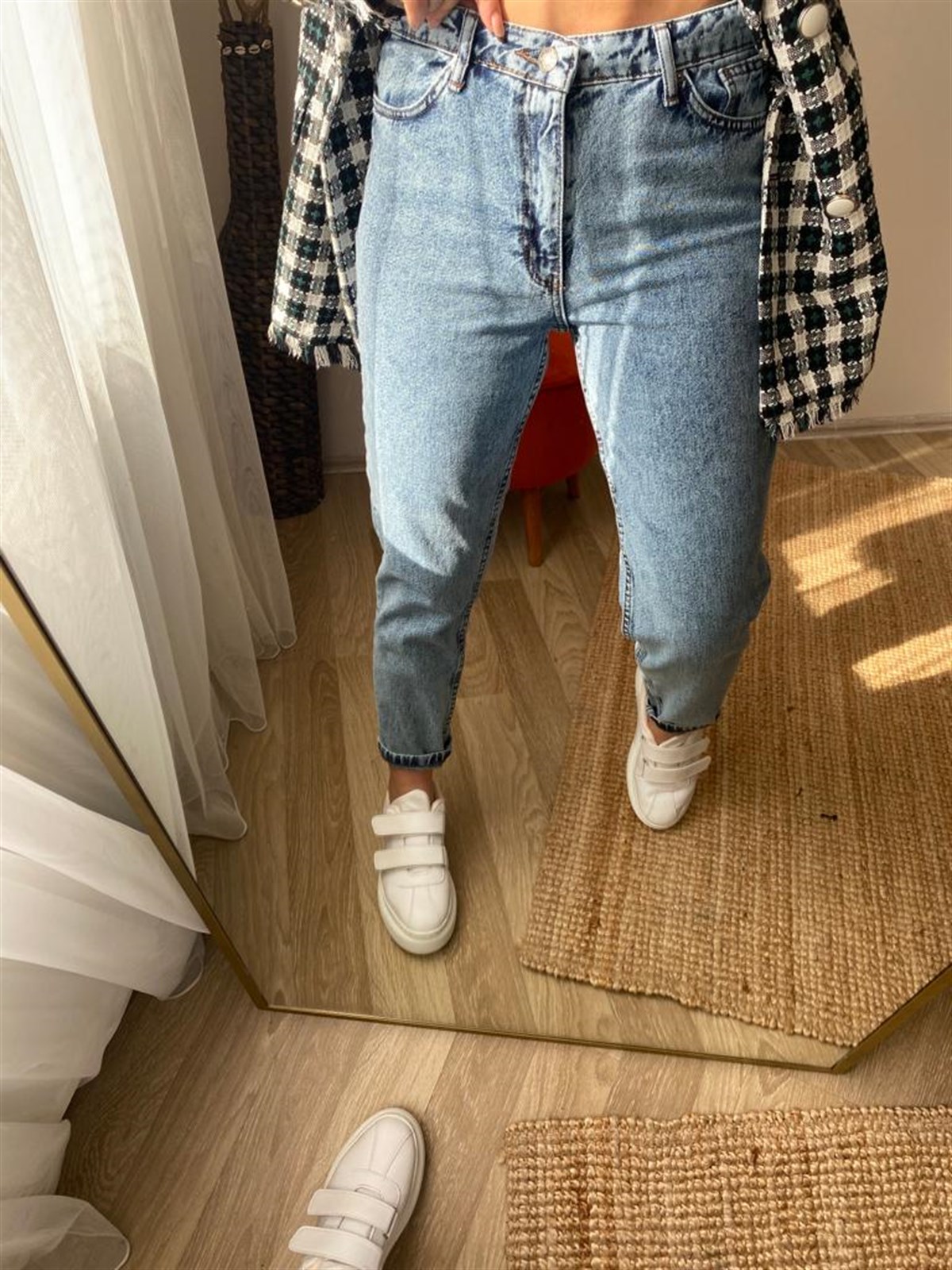 Yukse bel mom jean