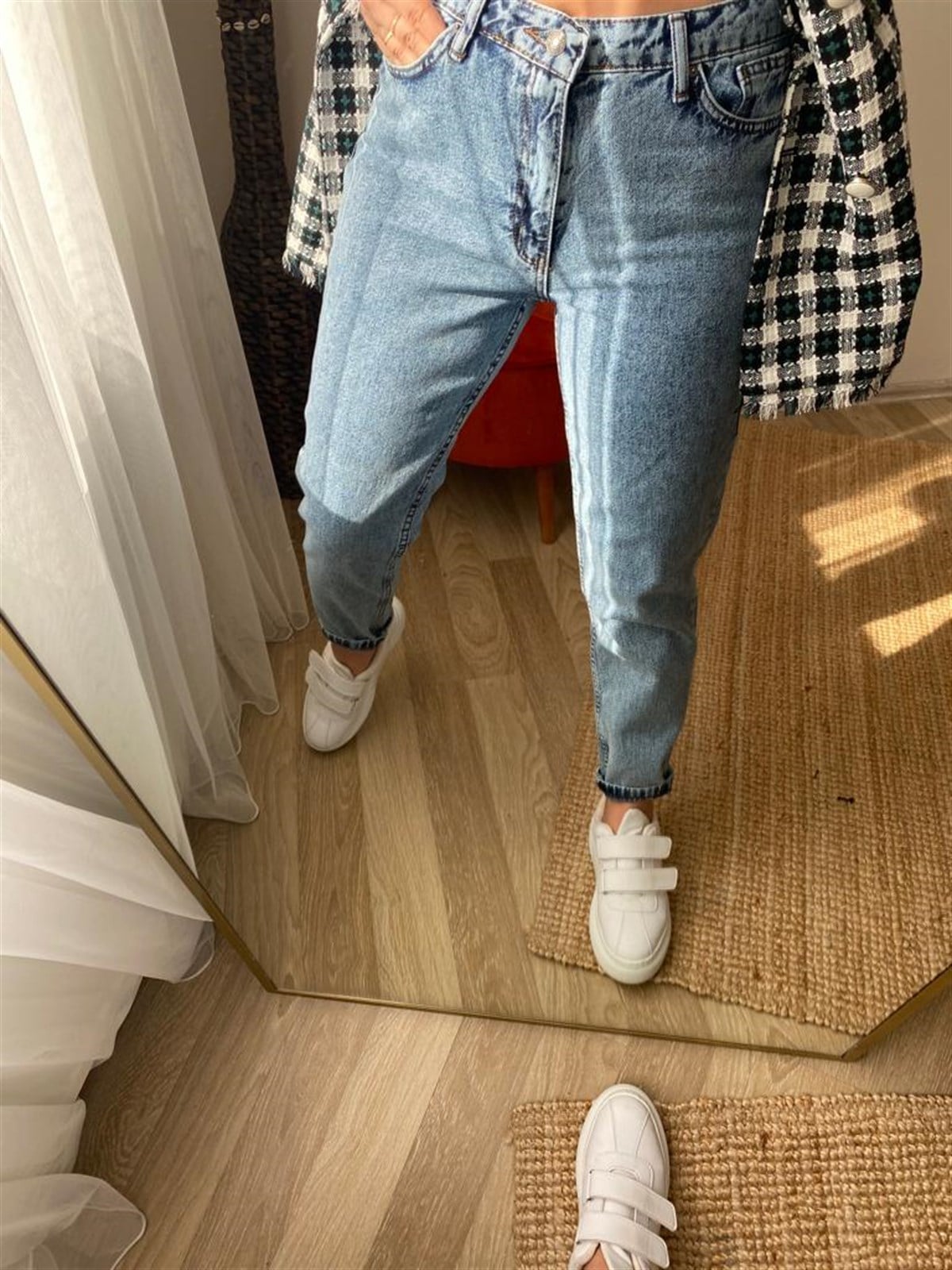 Yukse bel mom jean