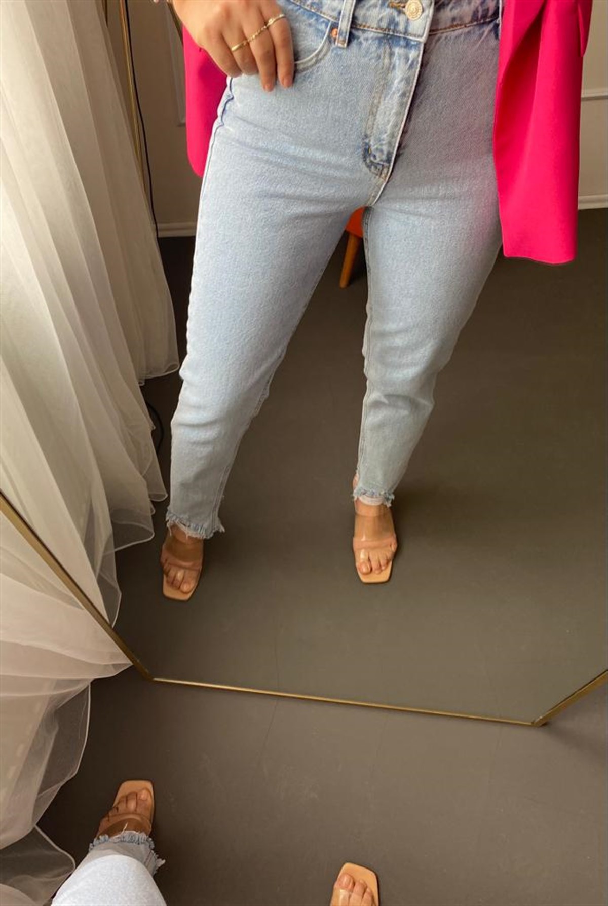 Yukse bel mom jean