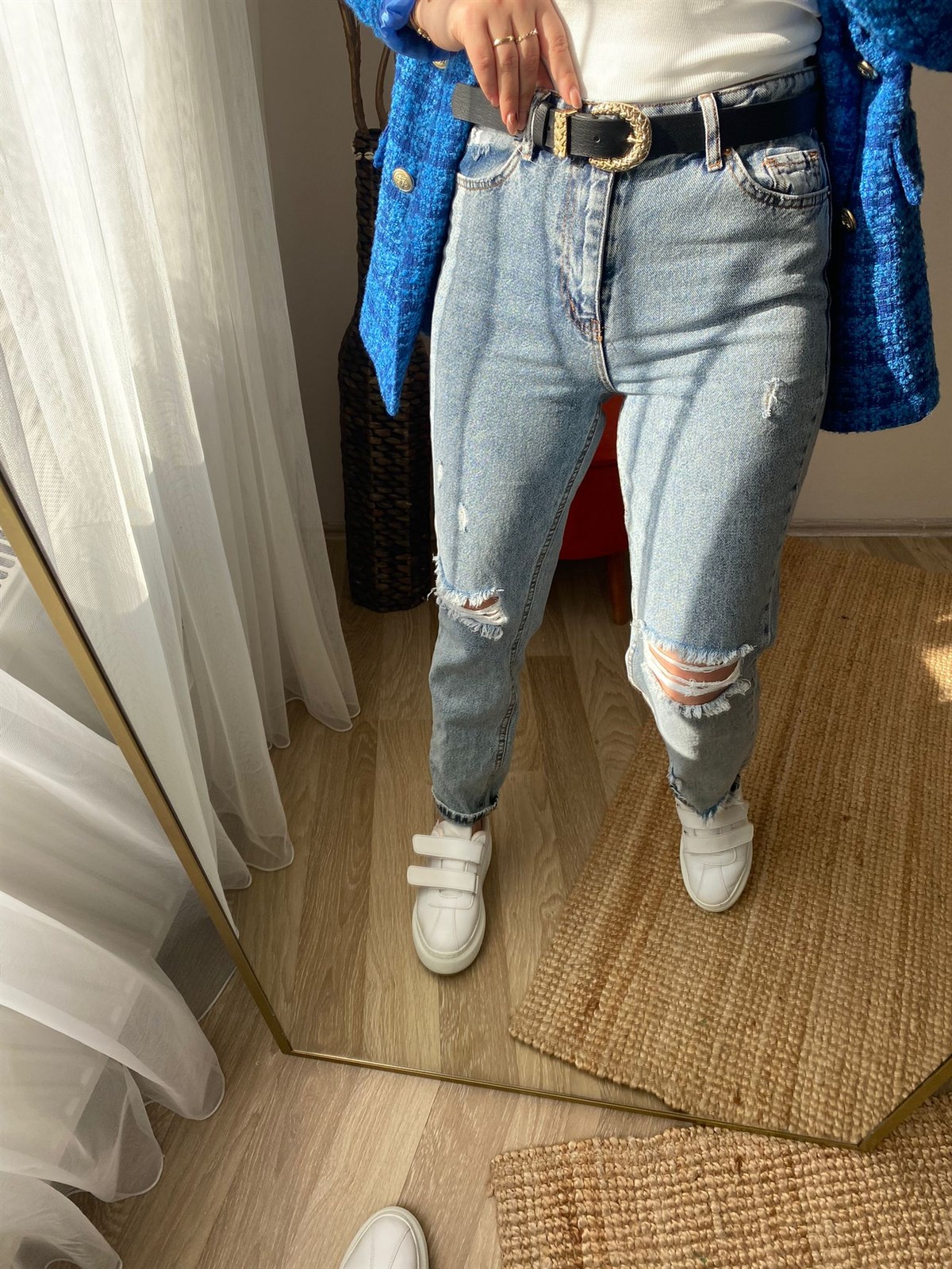 Yuksek bel jean