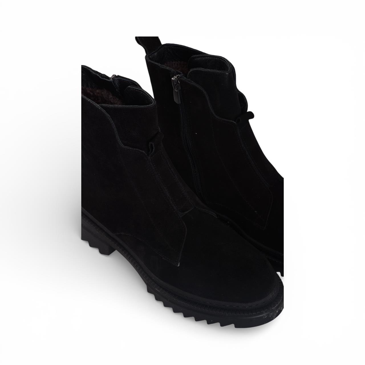 Hannai Kadın Bot - Siyah Süet