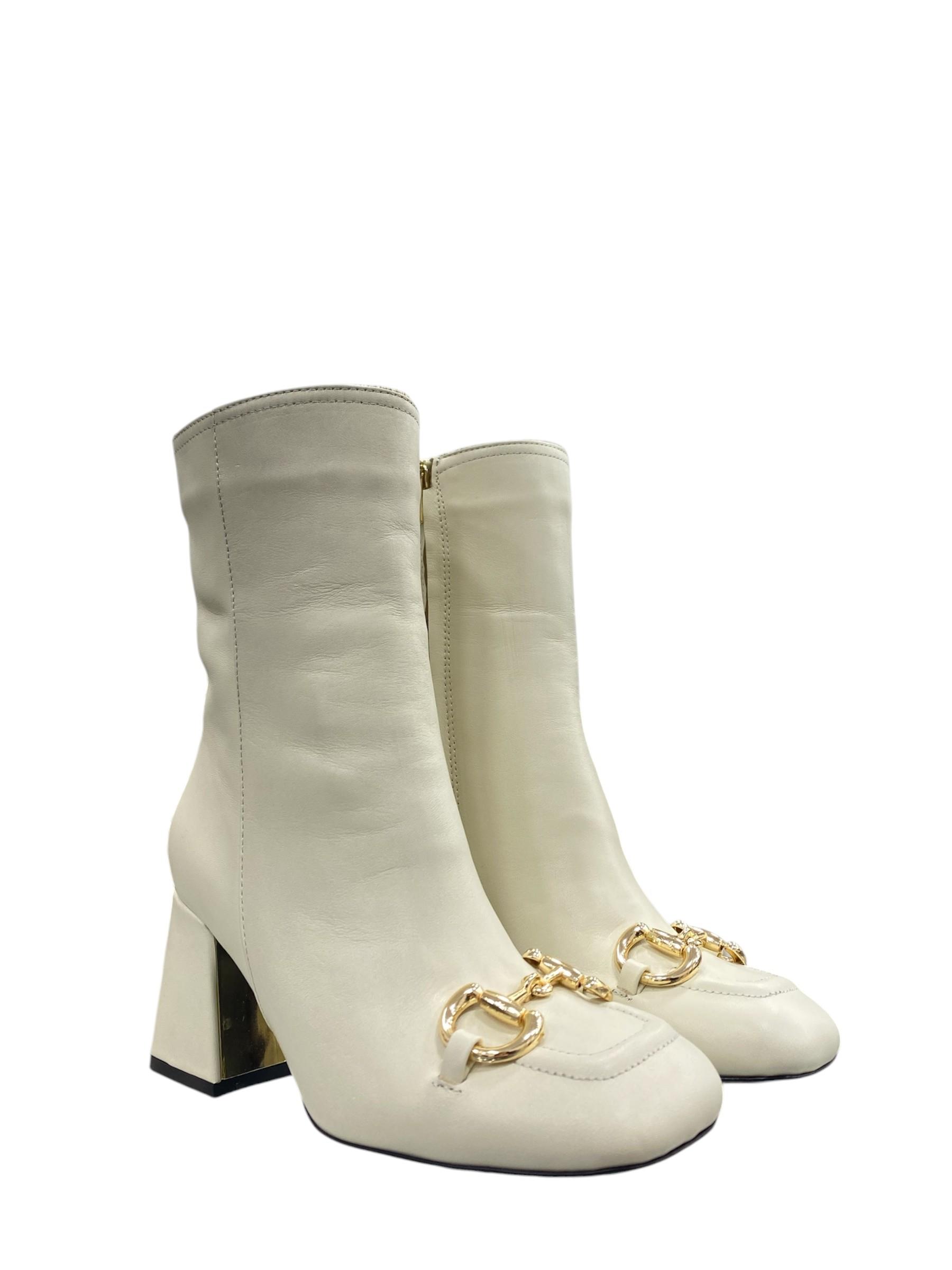 Juando Kadın Bot - Bej Deri