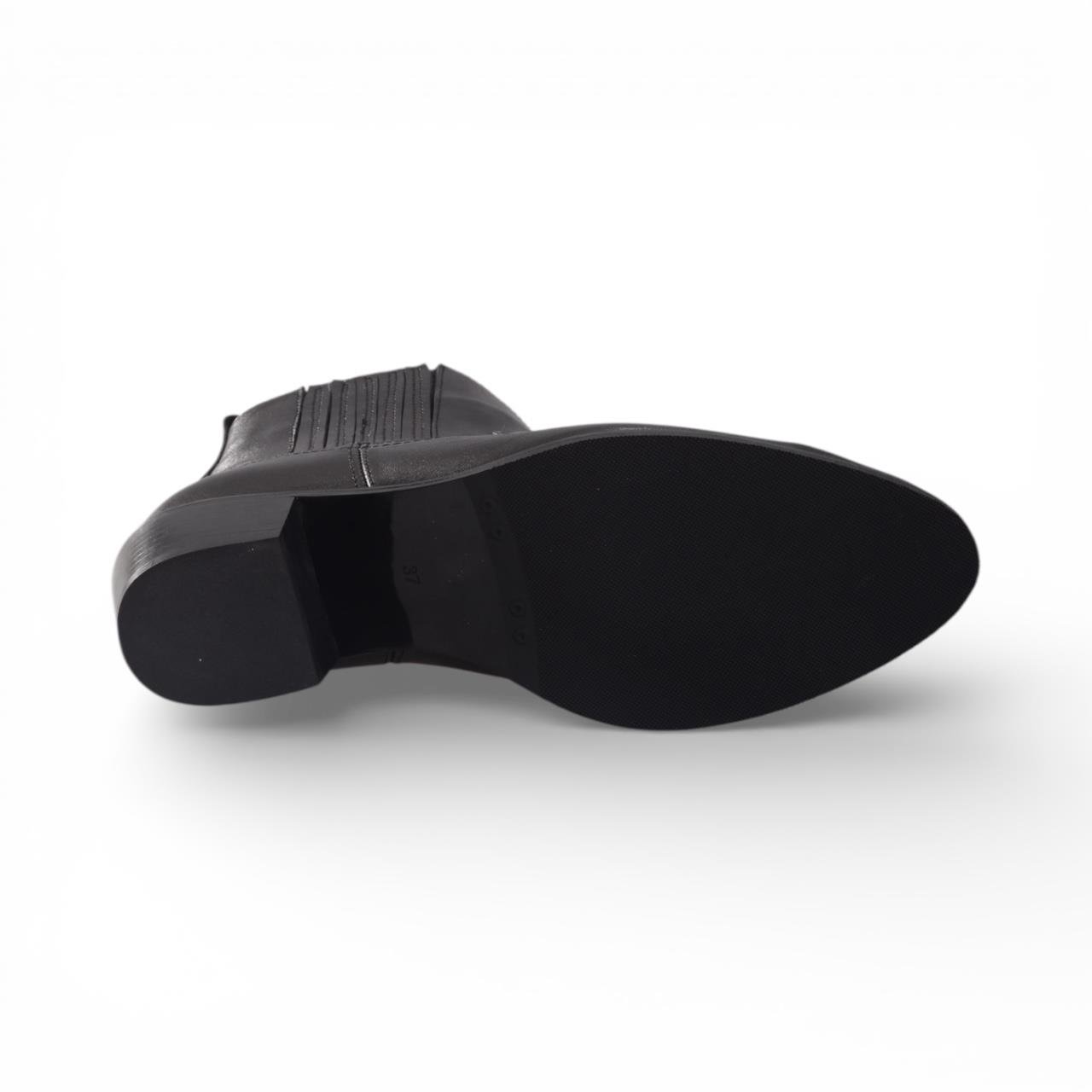 Kadın Günlük Bot - Siyah Deri