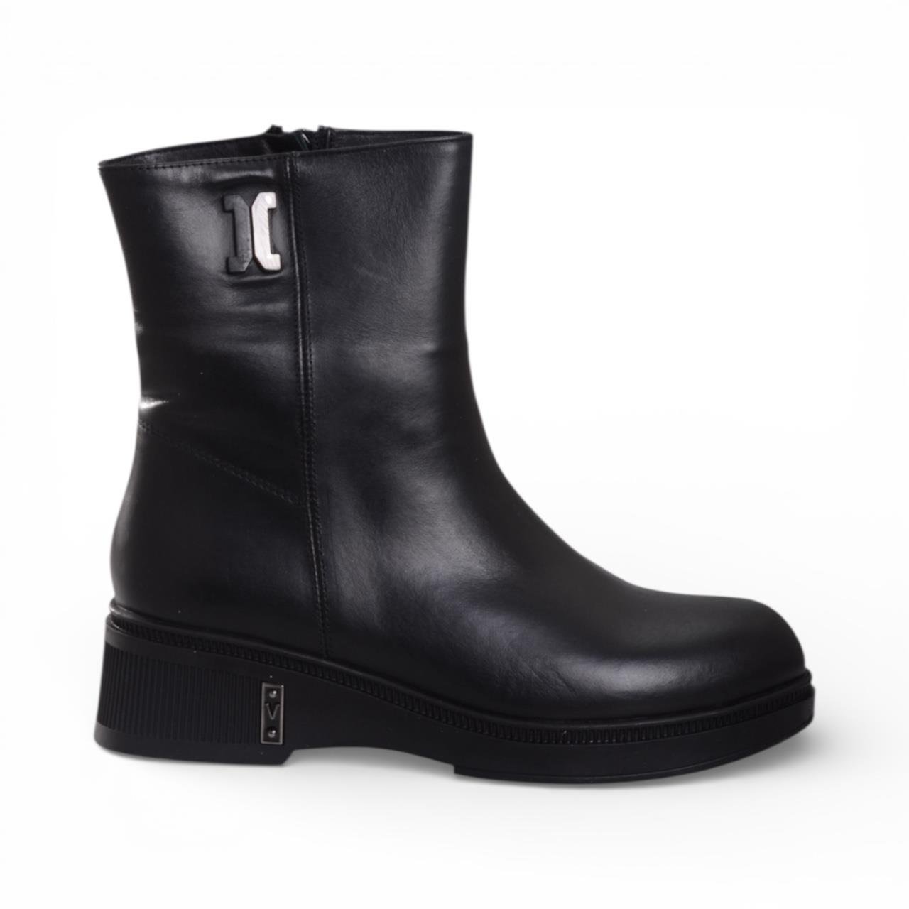 Kadın Günlük Bot - Siyah Deri