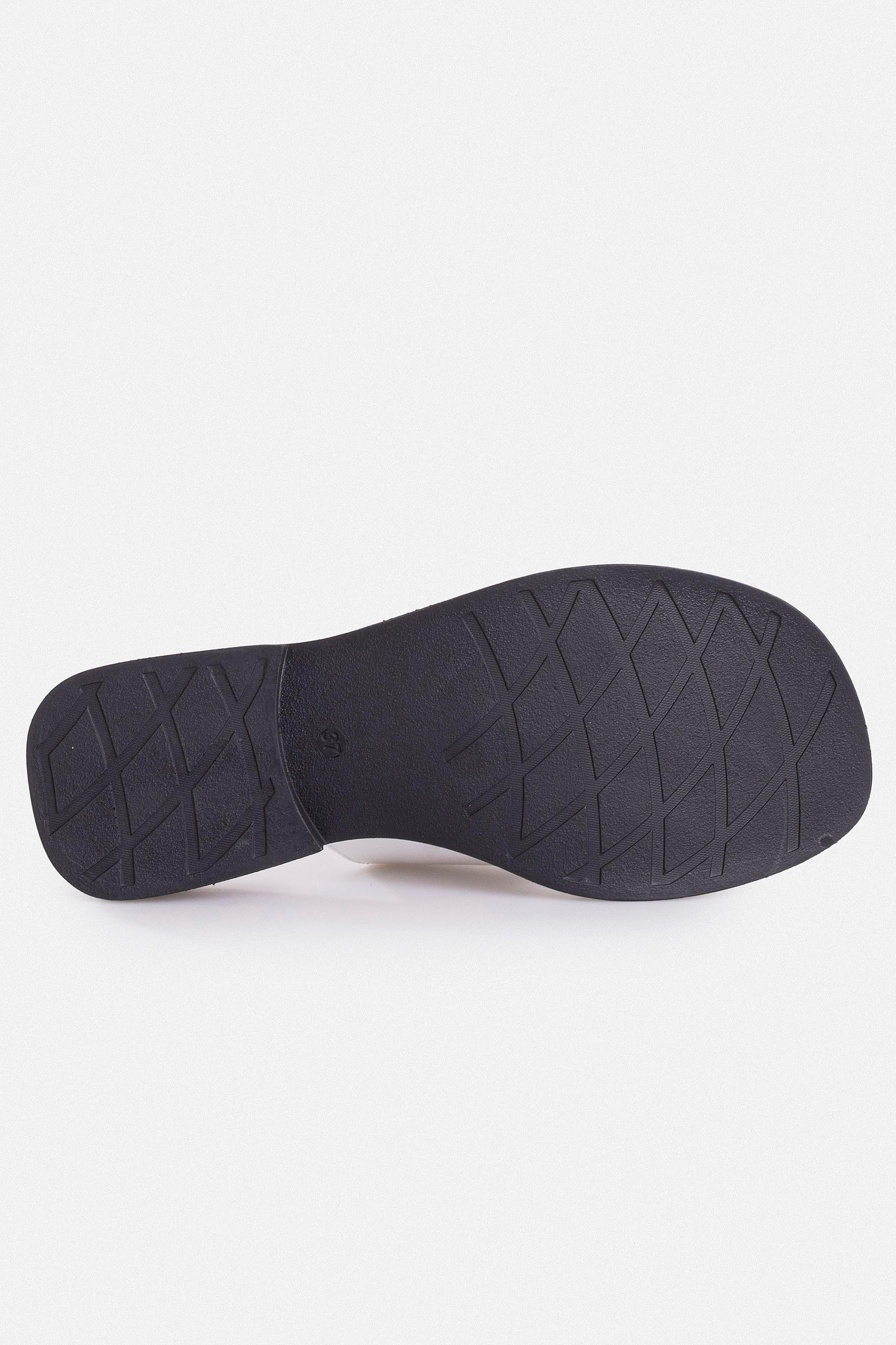 Kadın Günlük Düz Terlik - Beyaz Deri