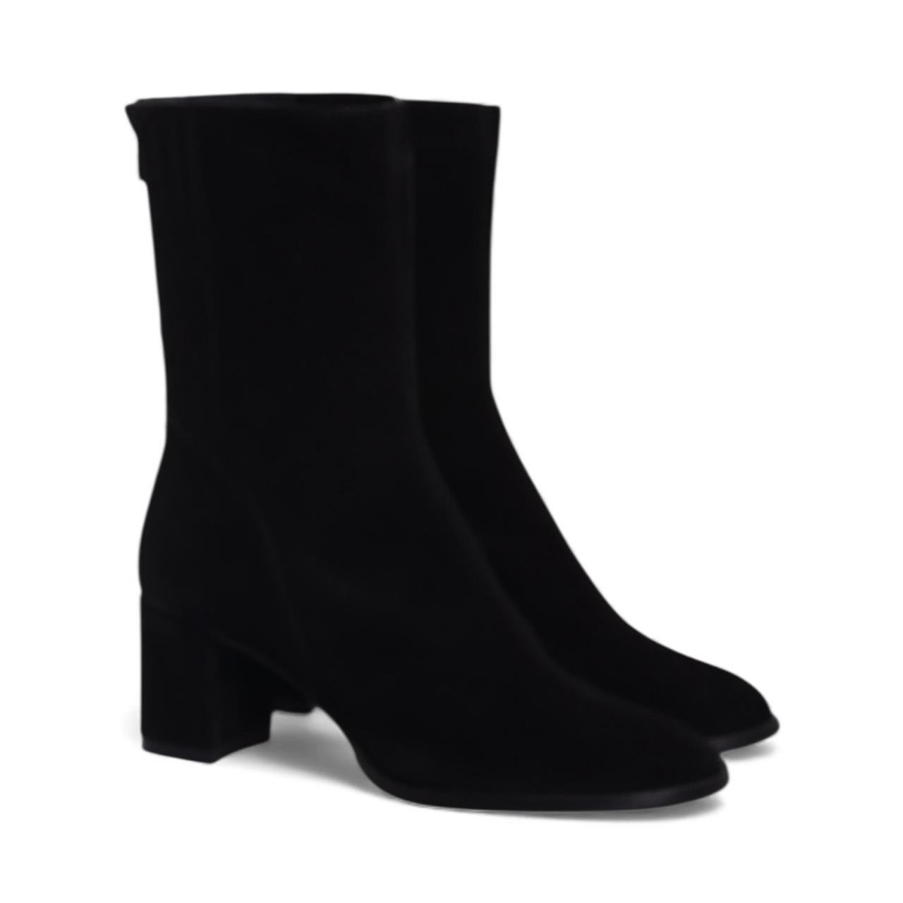 Kadın Topuklu Bot - Siyah Süet