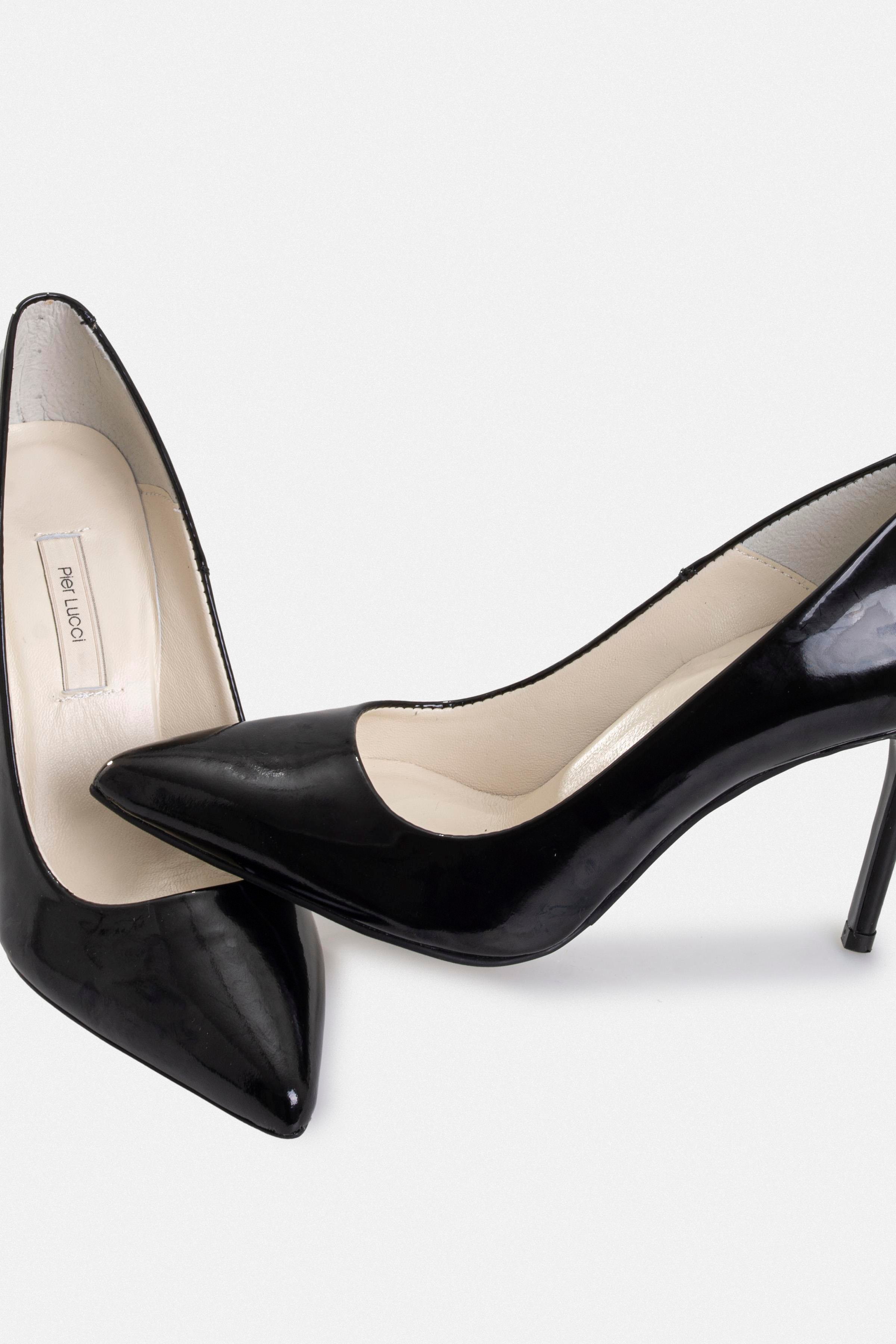 Kadın Yüksek Topuklu Ayakkabı - Siyah Rugan