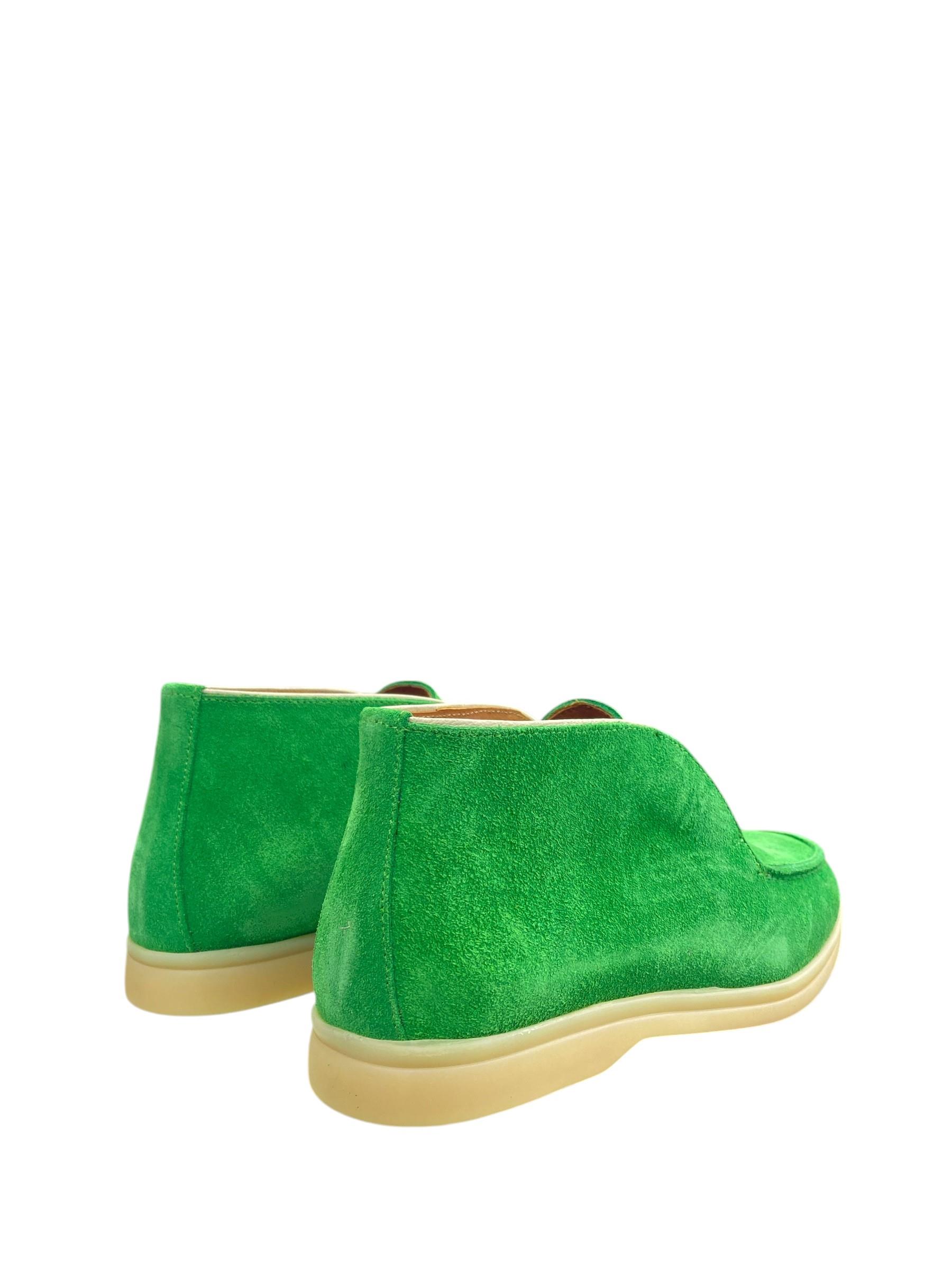 New Banna Kadın Bot - Yeşil Süet