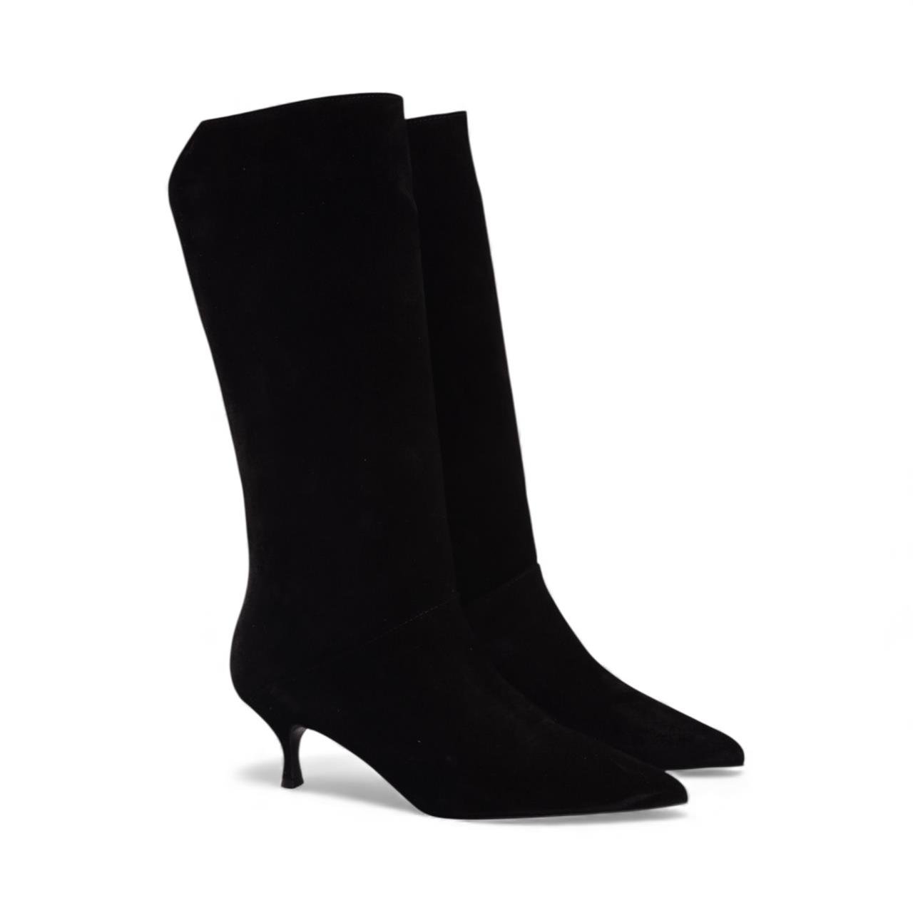 Parinna Kadın Çizme - Siyah Süet