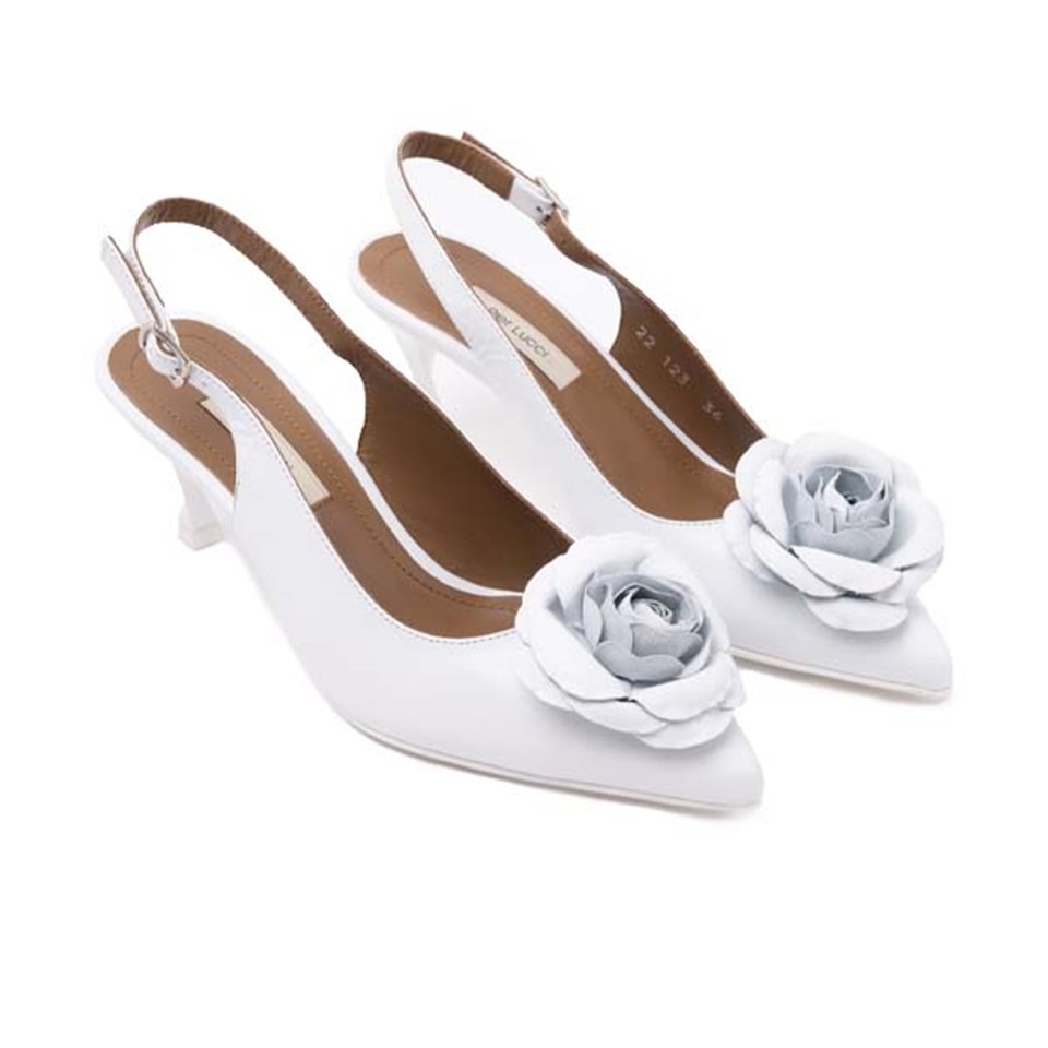 Rose Beyaz Sandalet