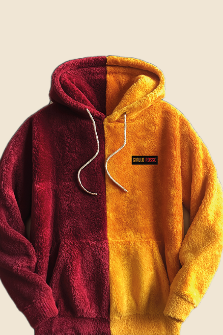 Parçalı Kapşonlu Teddy