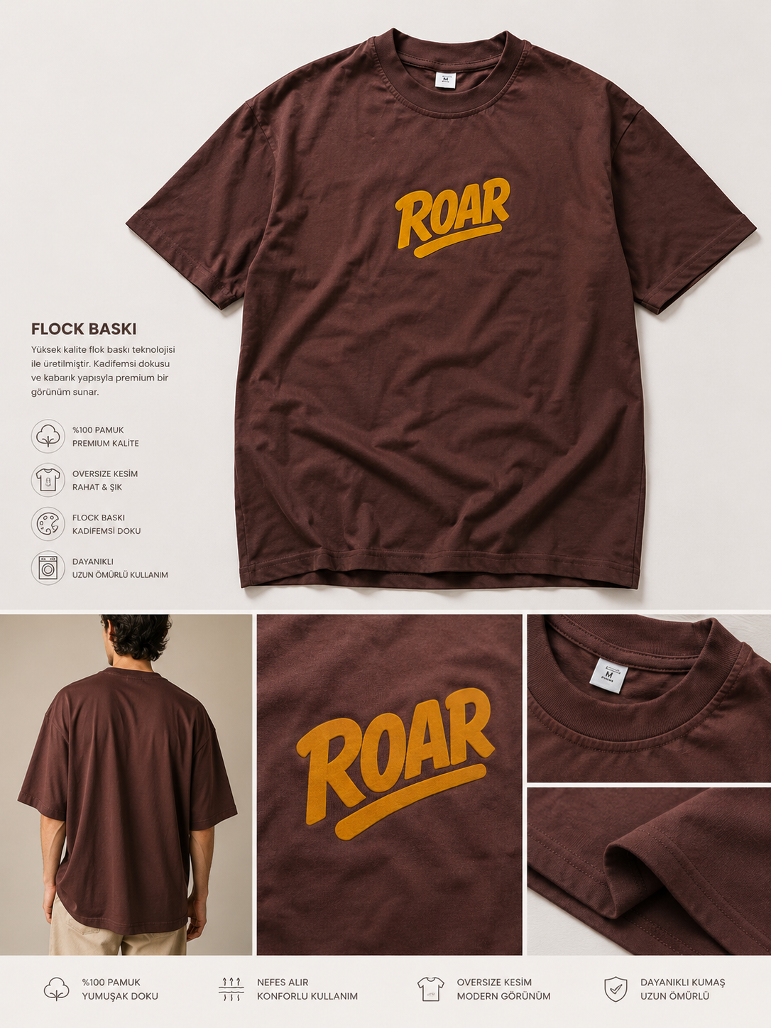 Roar Kahverengi Tshirt
