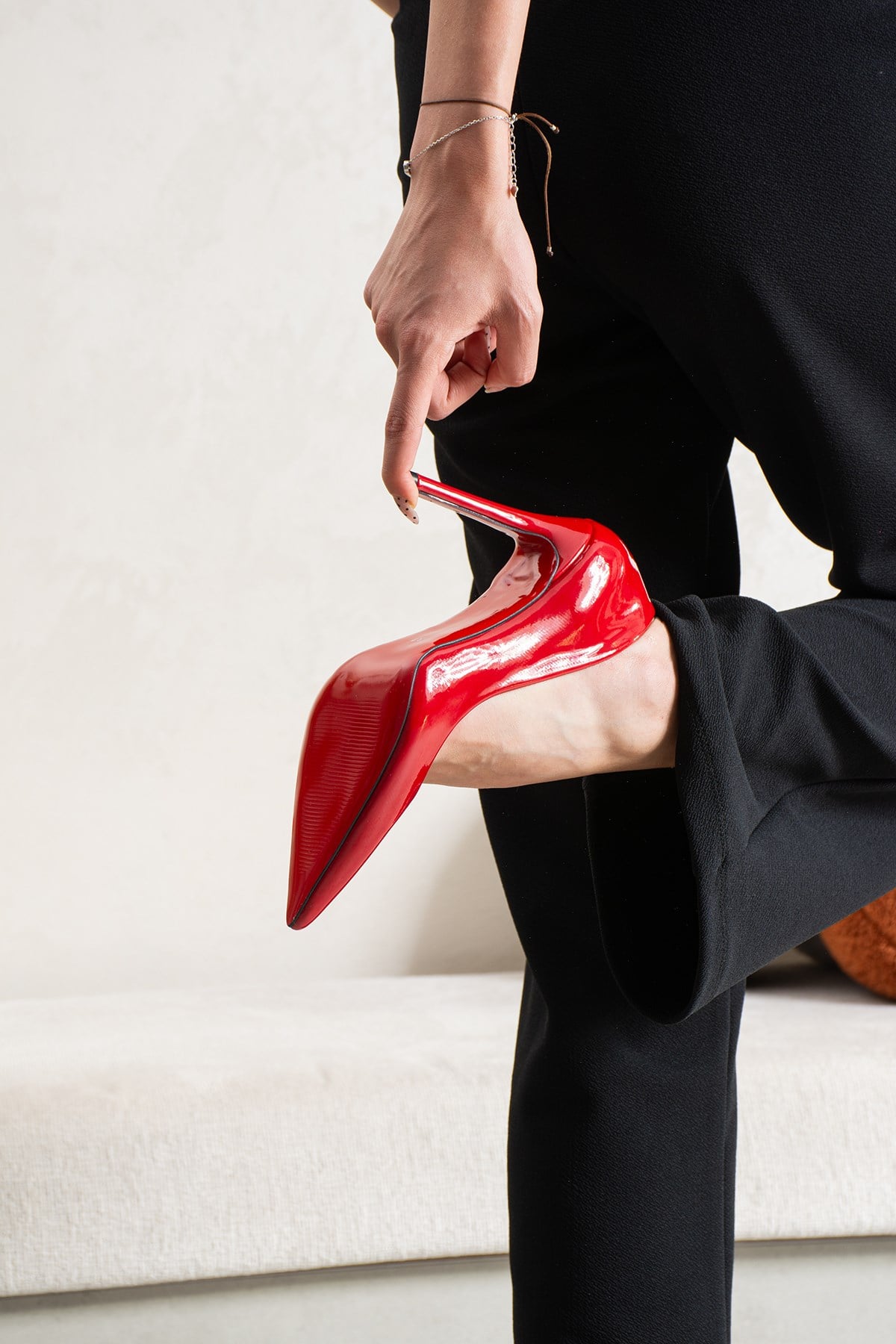 Danita Kadın Kırmızı Rugan  İnce Topuklu Ayakkabı Stiletto 