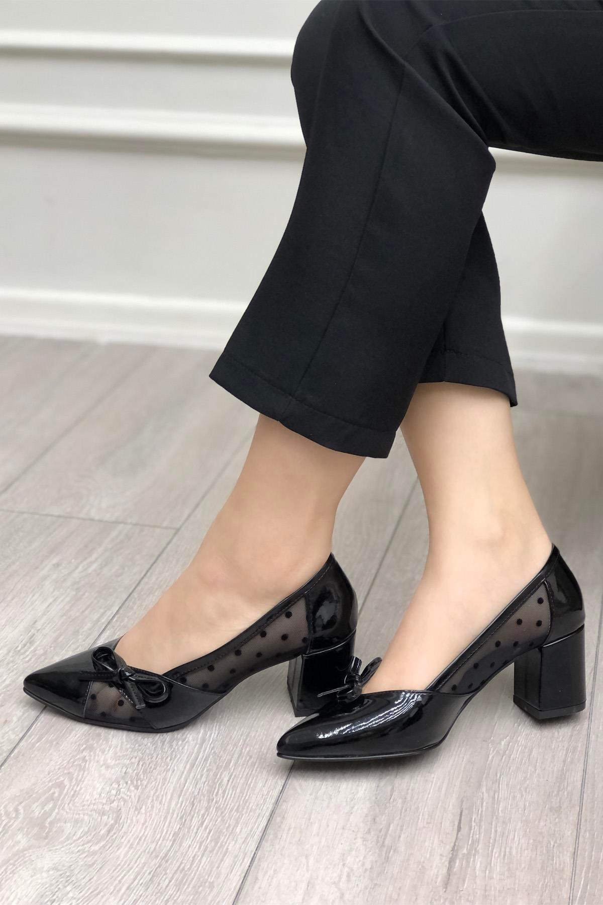  Topuklu Kadın Ayakkabı Siyah MYBELLA SRP-302