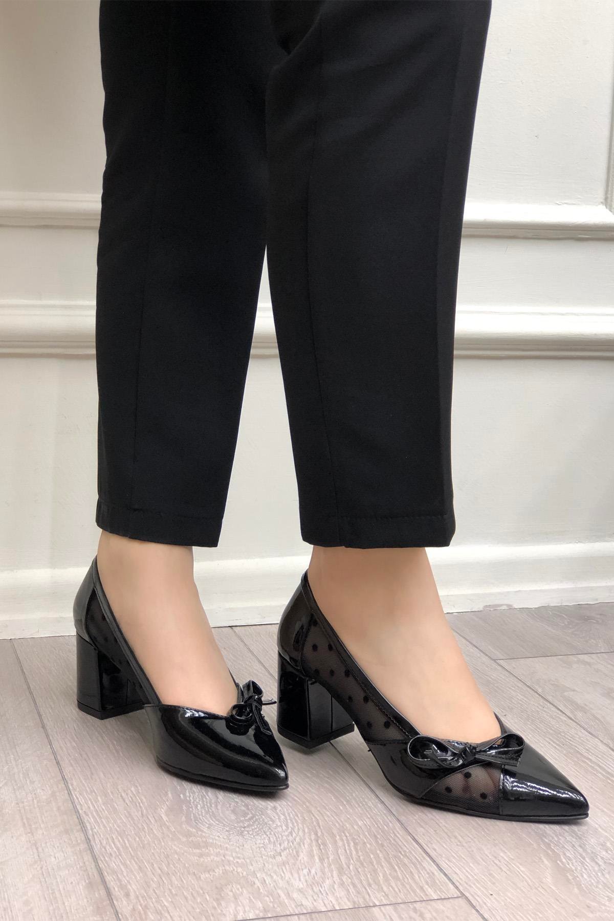  Topuklu Kadın Ayakkabı Siyah MYBELLA SRP-302