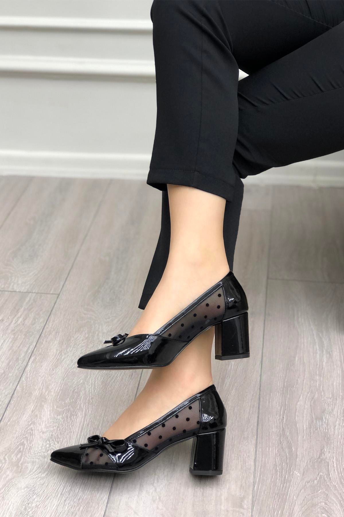  Topuklu Kadın Ayakkabı Siyah MYBELLA SRP-302