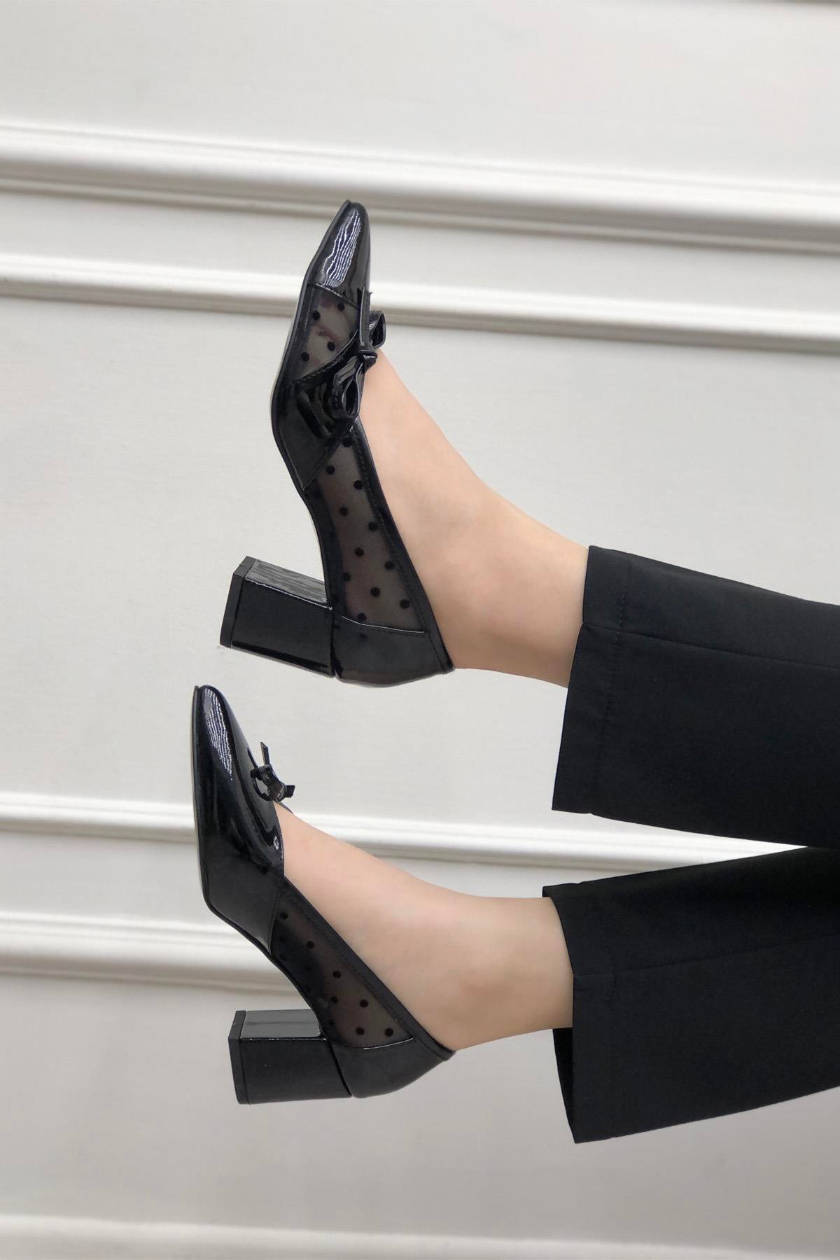  Topuklu Kadın Ayakkabı Siyah MYBELLA SRP-302