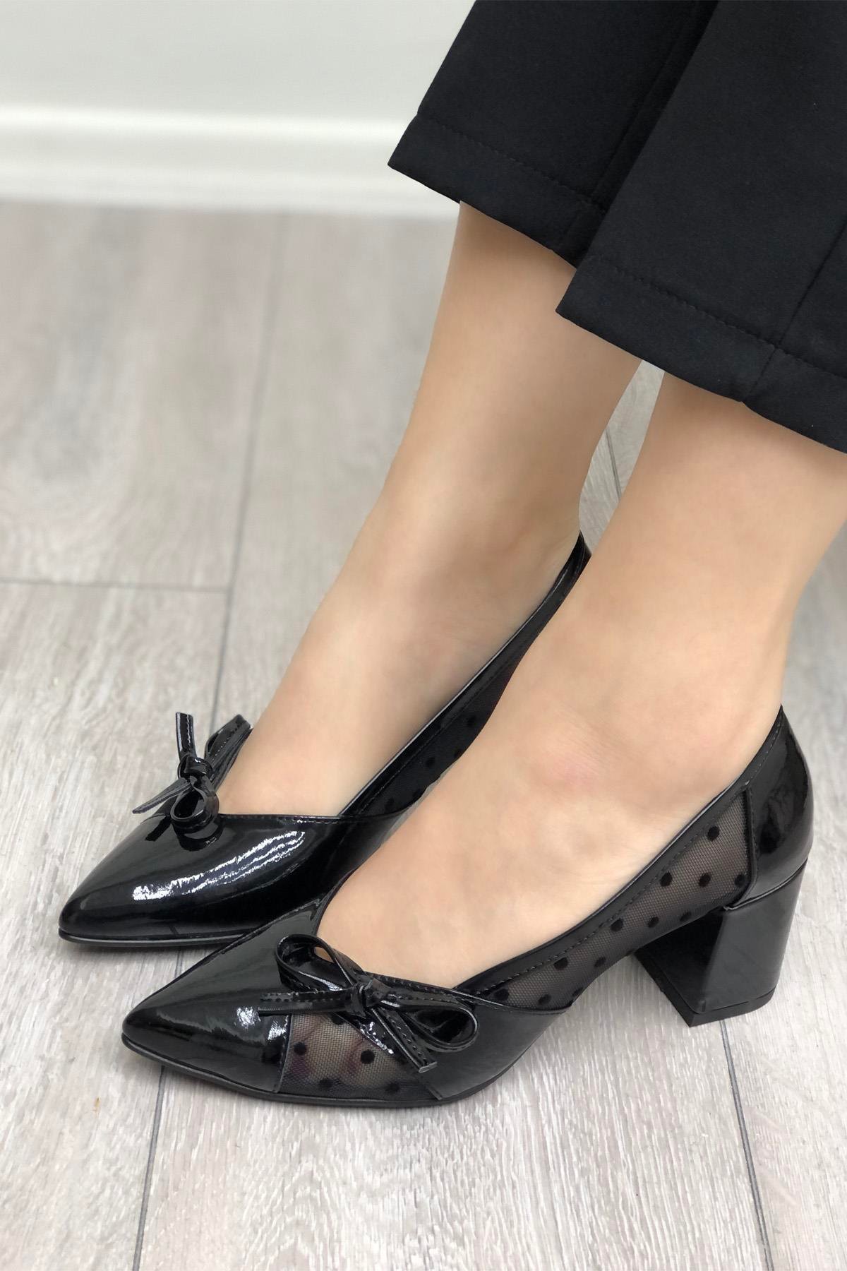  Topuklu Kadın Ayakkabı Siyah MYBELLA SRP-302