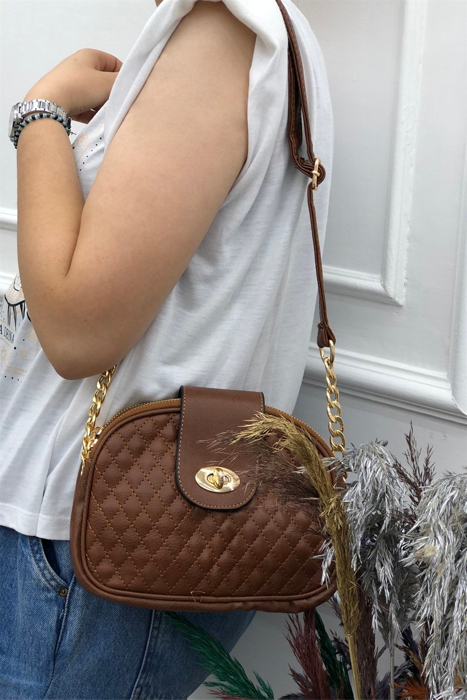 1238 Kadın Çanta Taba