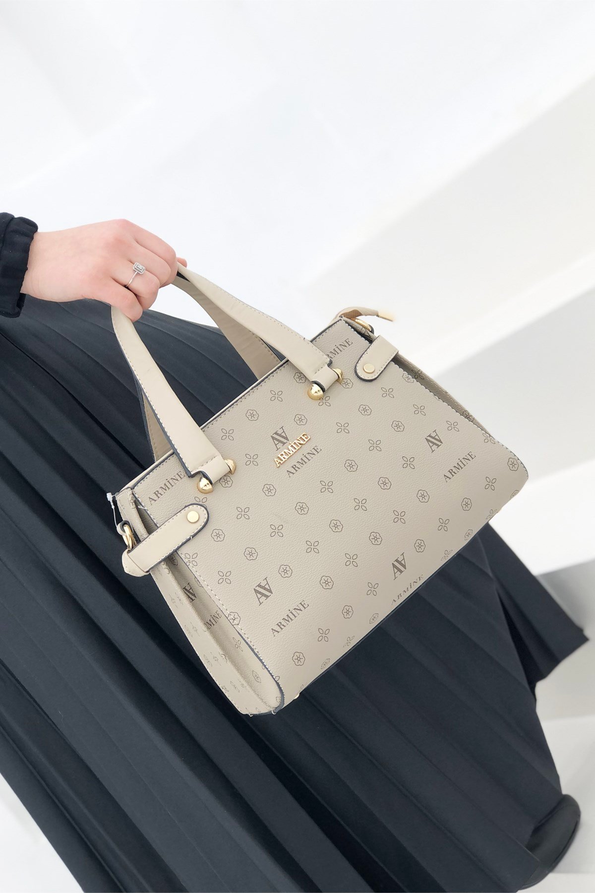 ArmineArmine Çanta 172 Baskılı Vizon Baskılı | Mybella Shoes