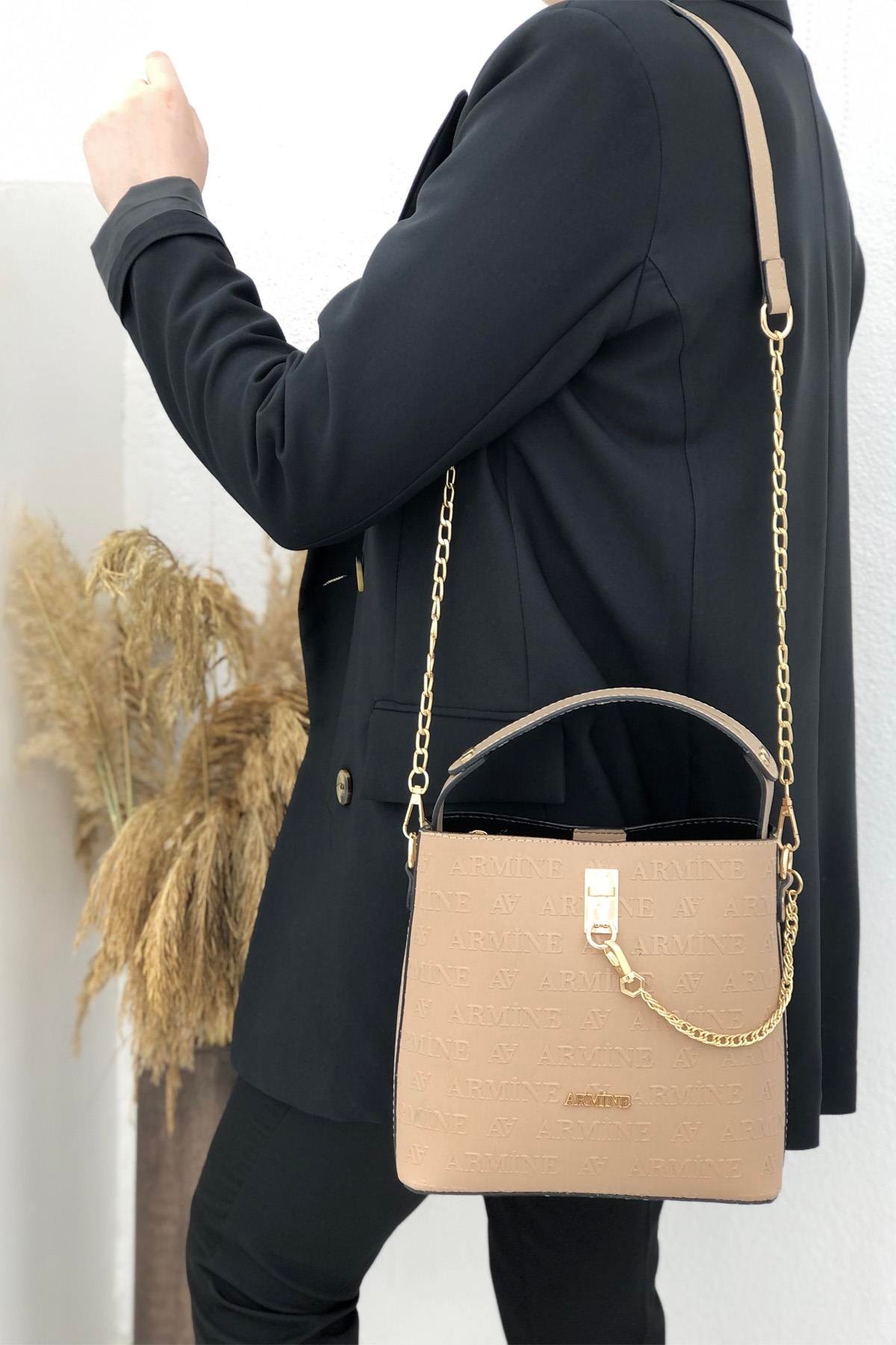 Armine Çanta 222 Vizon Lazer