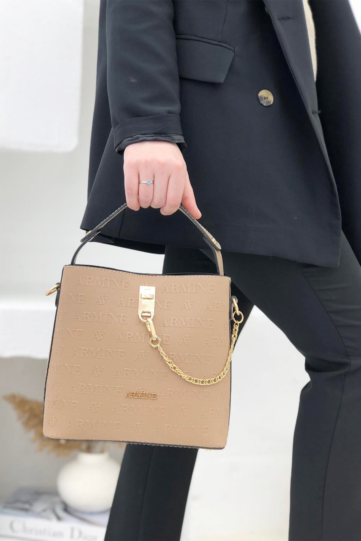 Armine Çanta 222 Vizon Lazer