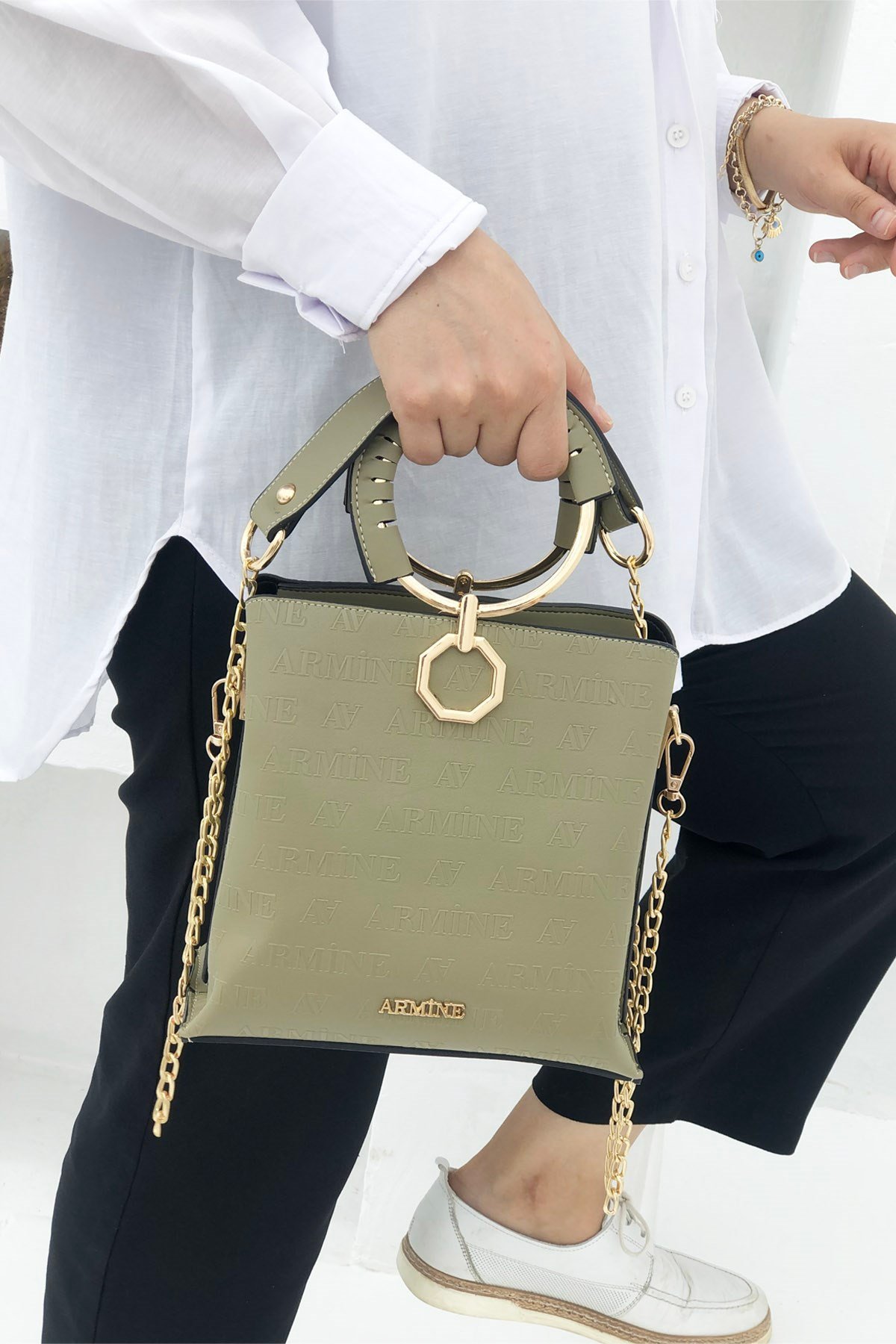 Armine Çanta 260 Haki Lazer