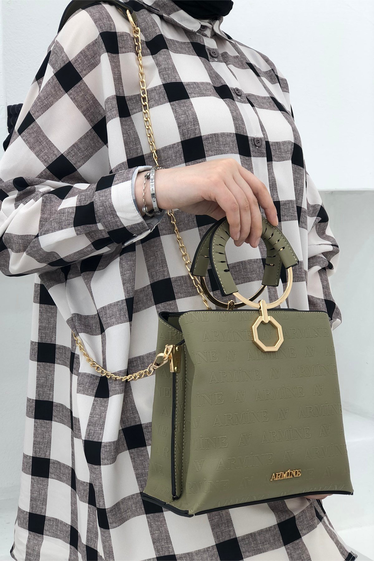 Armine Çanta 260 Haki Lazer