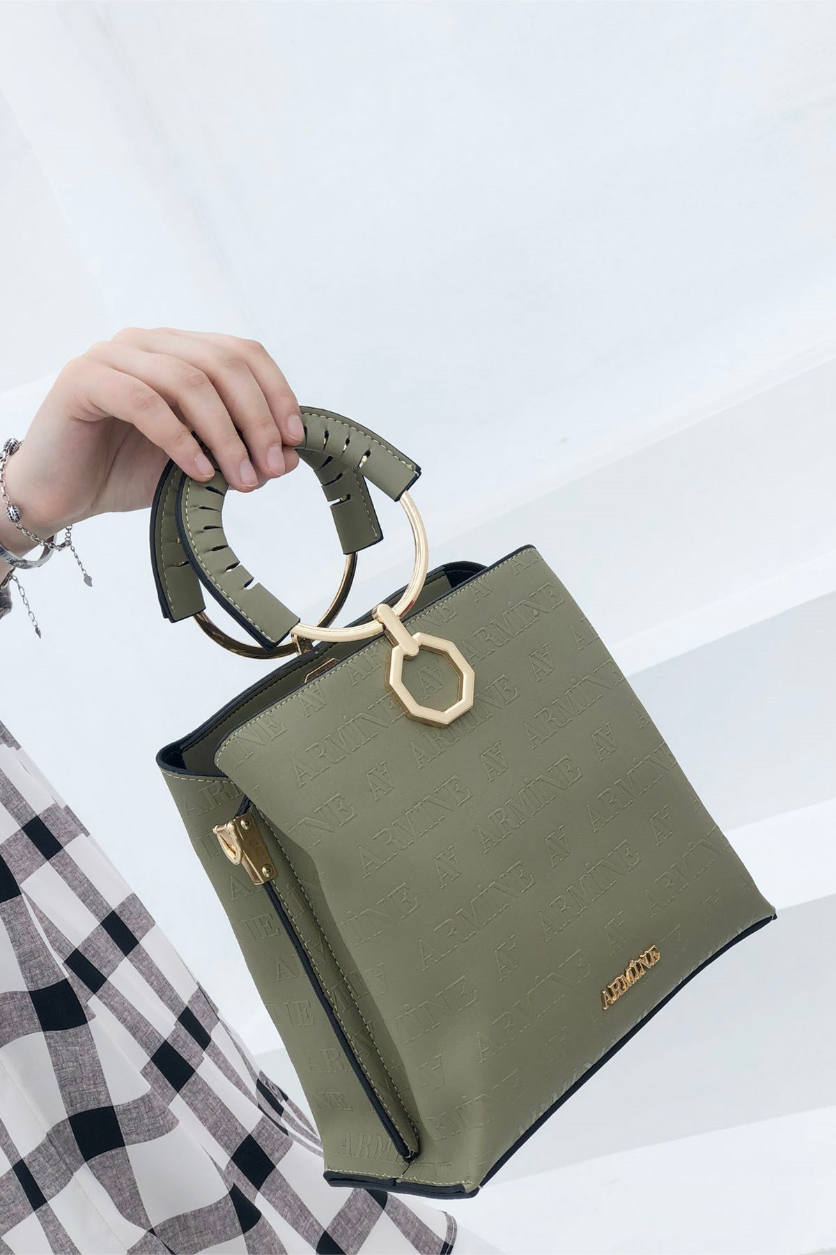 Armine Çanta 260 Haki Lazer