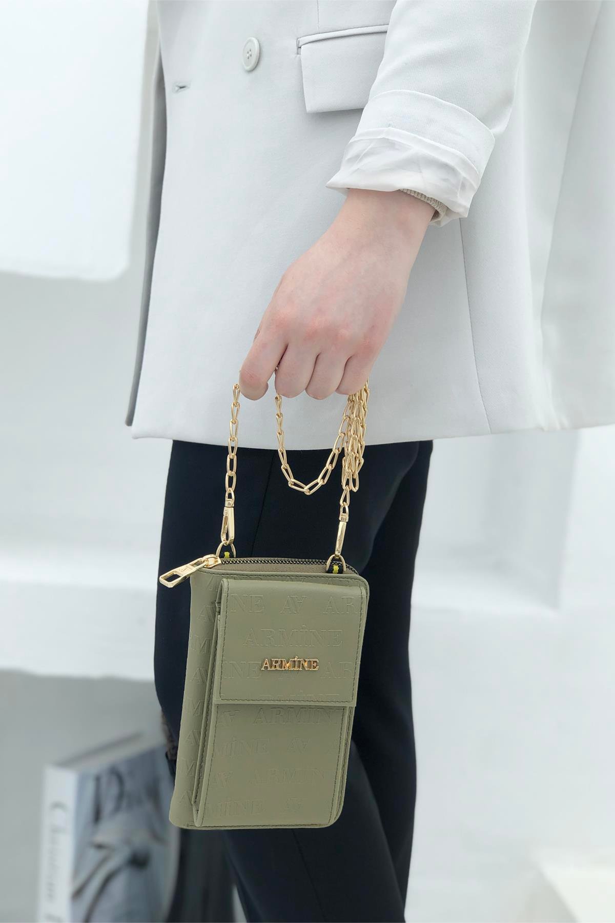 Armine Çanta 265 Haki Lazer