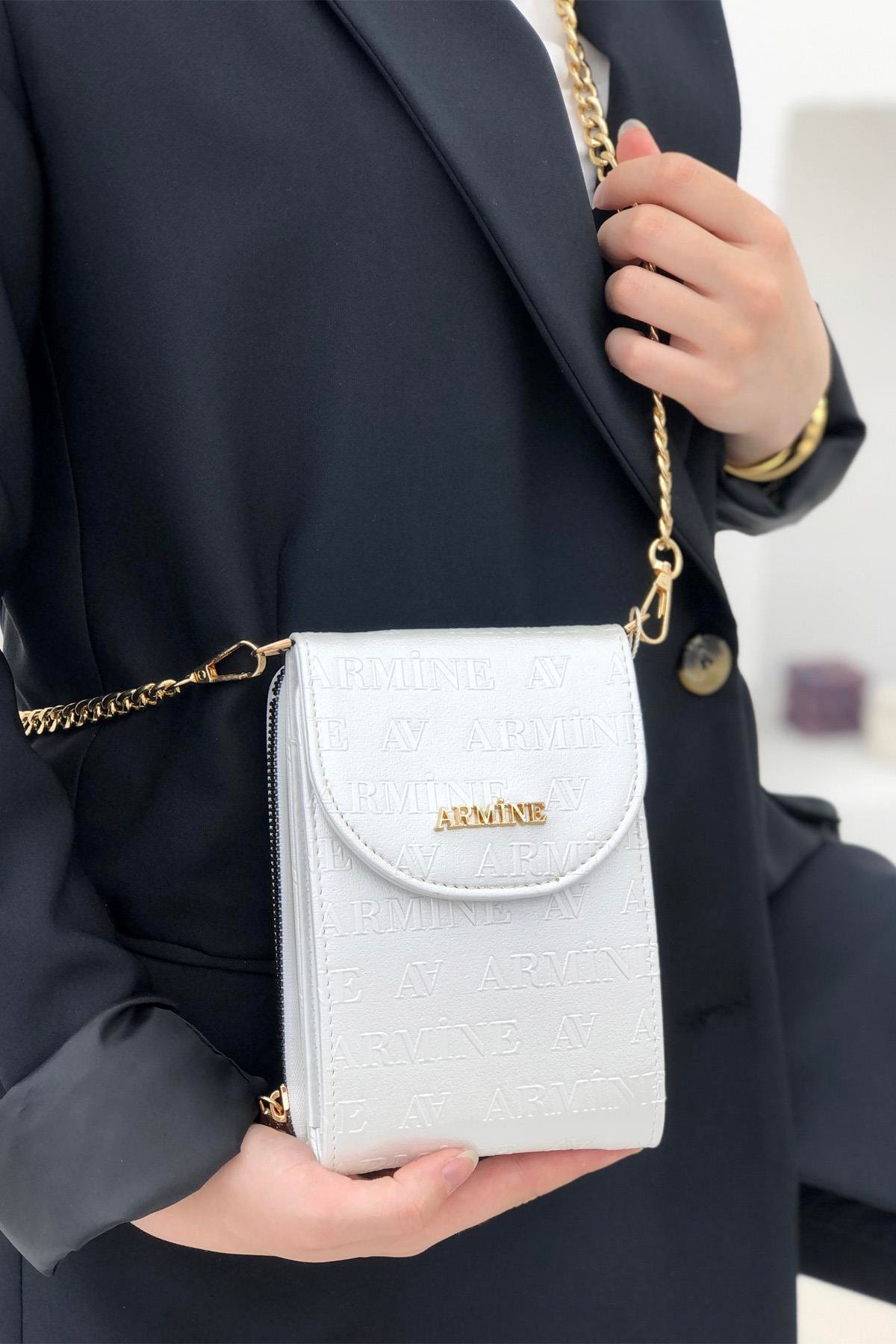 Armine Çanta 320 Beyaz Lazer