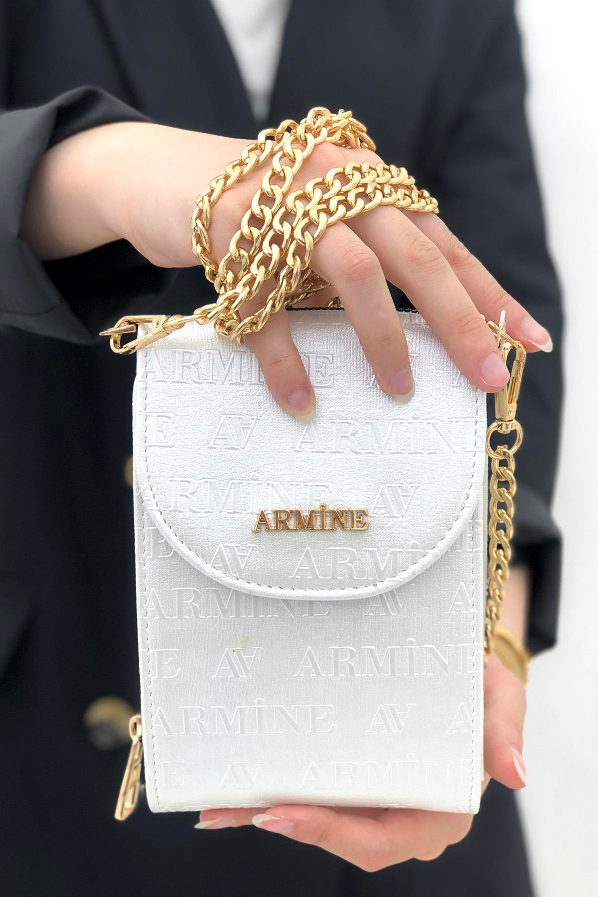 Armine Çanta 320 Beyaz Lazer