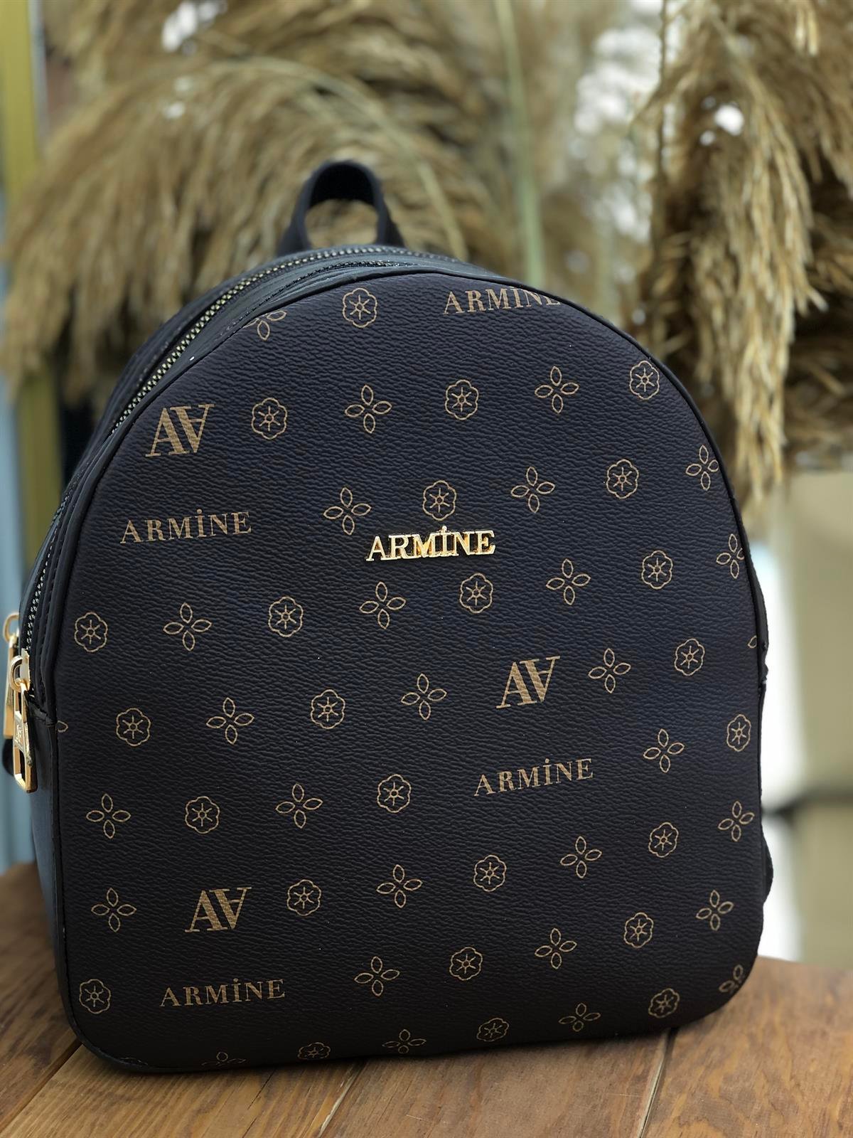 Armine Çanta 336 Kahve Baskılı
